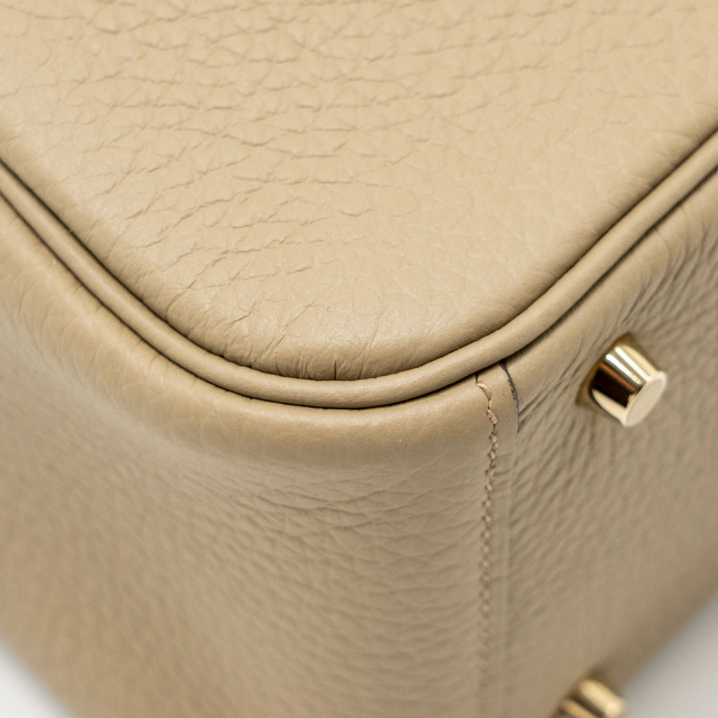 HERMES MINI LINDY II CLEMENCE 8Q BEIGE MARFA GHW
