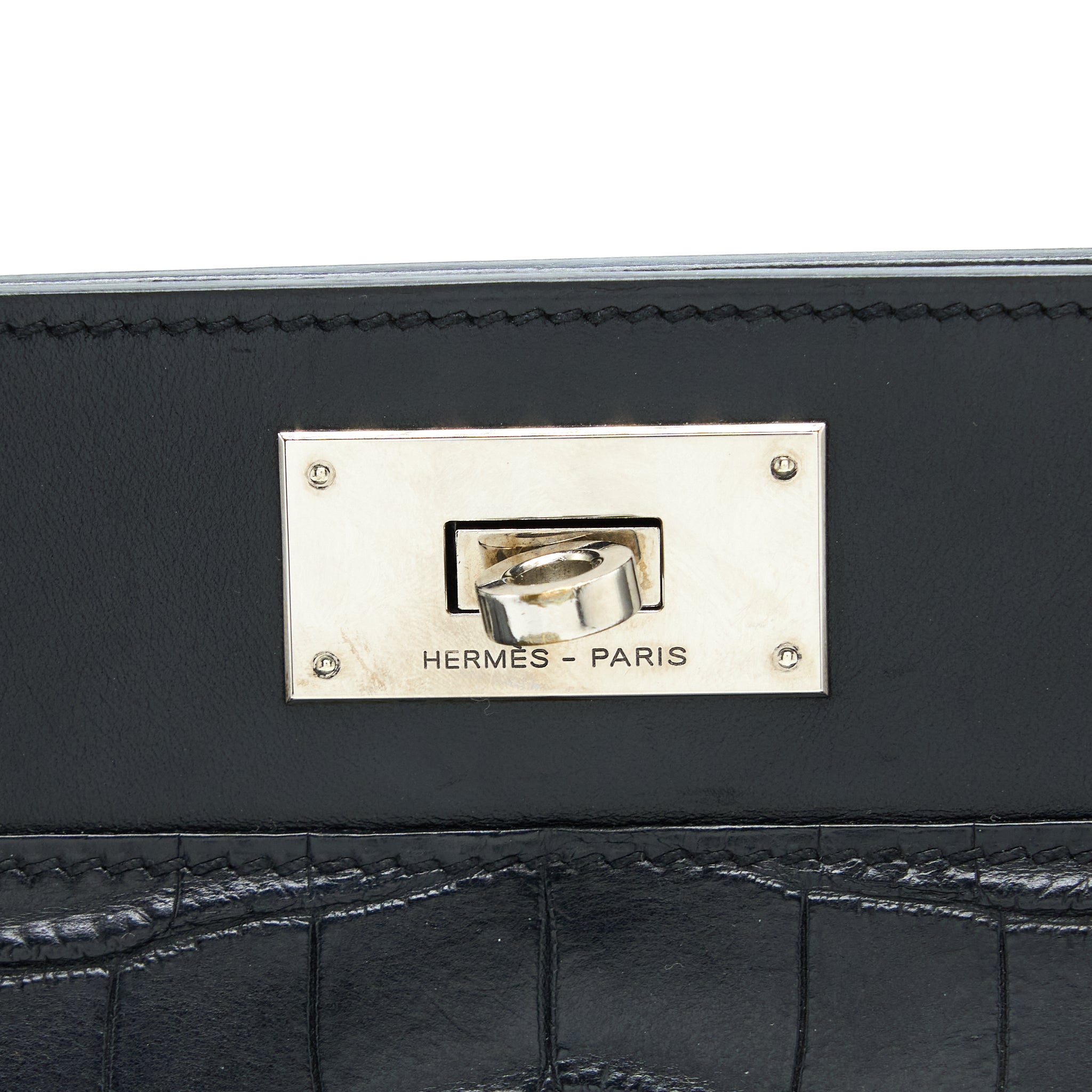 HERMES TOOLBOX 20 MAT CROCODILE/SWIFT BLACK SHW