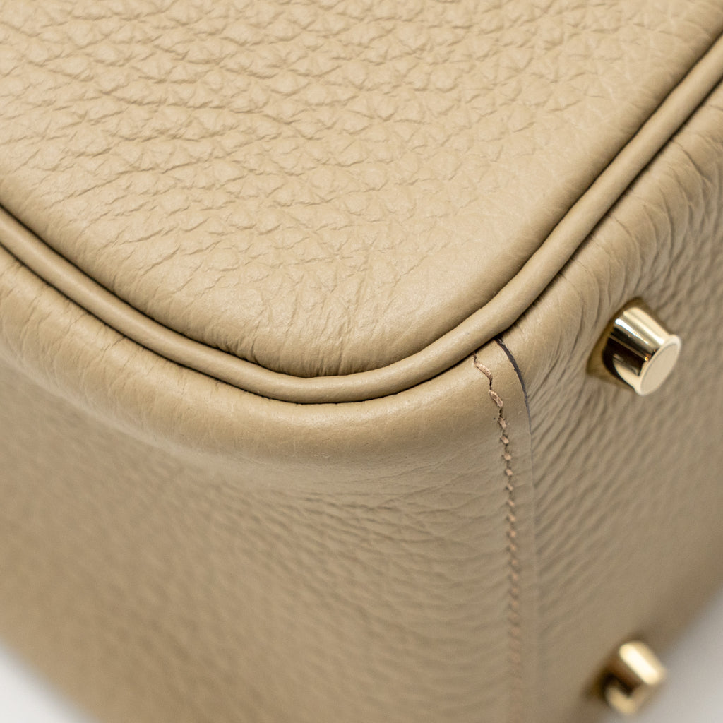 HERMES MINI LINDY II CLEMENCE 8Q BEIGE MARFA GHW