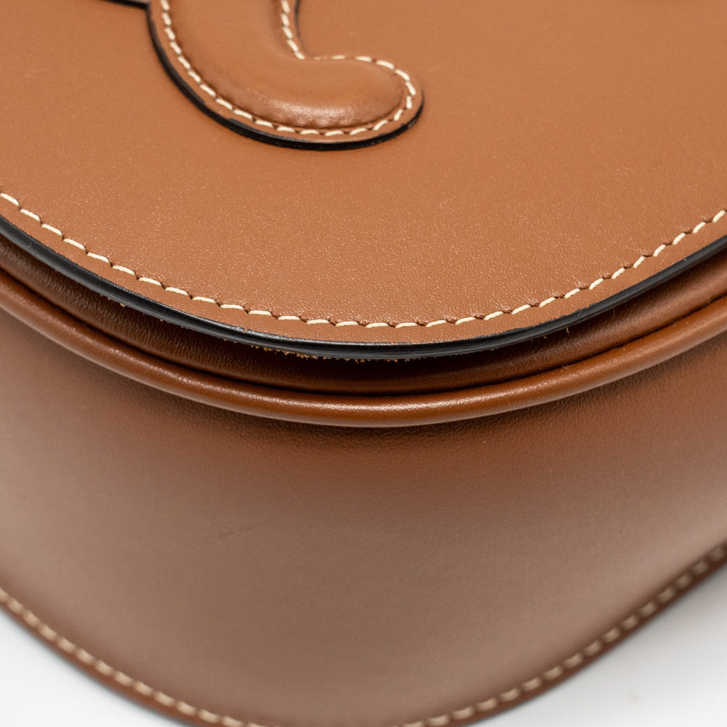 CELINE FOLCO CUIR TRIOMPHE SMOOTH CALFSKIN TAN GHW