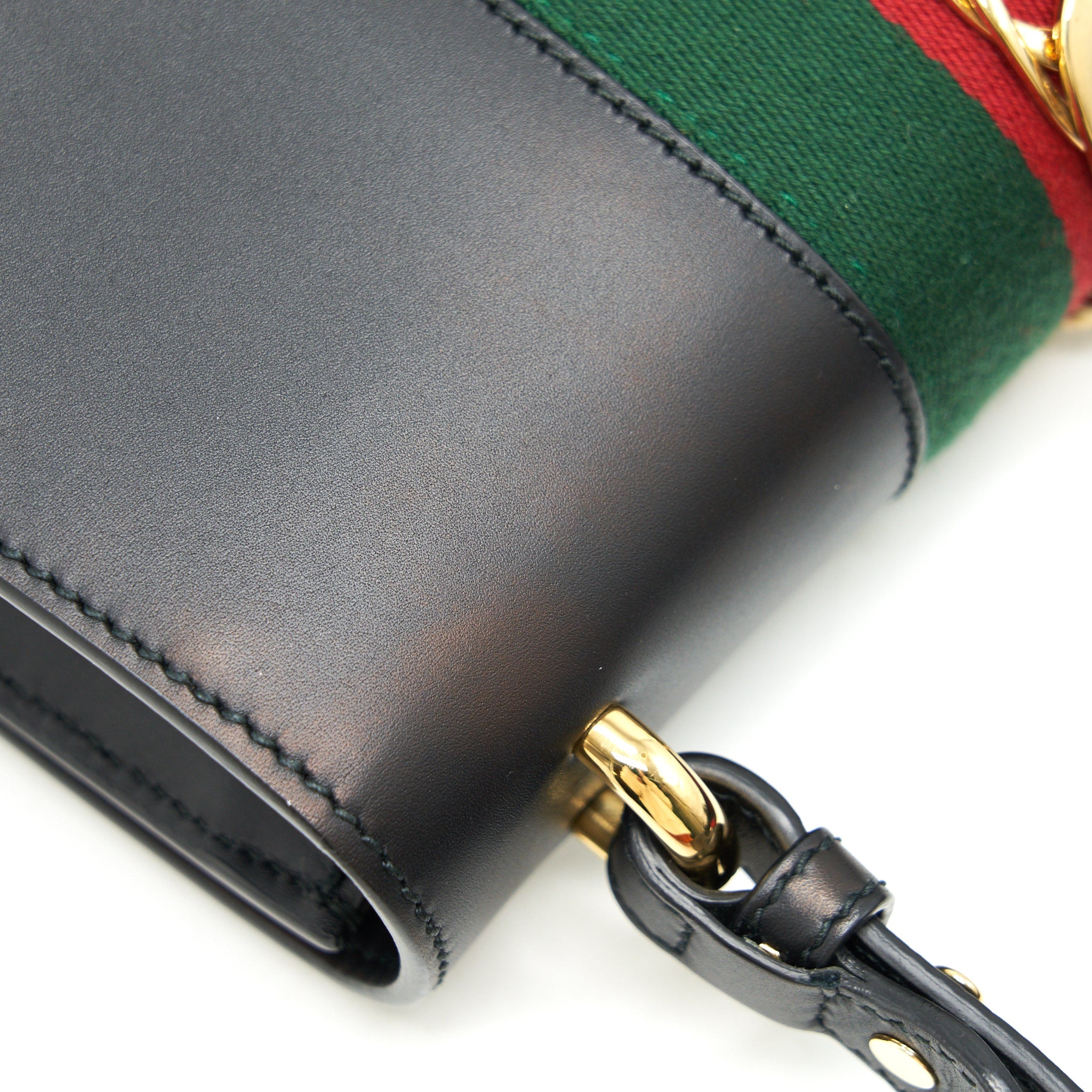 GUCCI SYLVIA SMALL LEATHER BAG BLACK