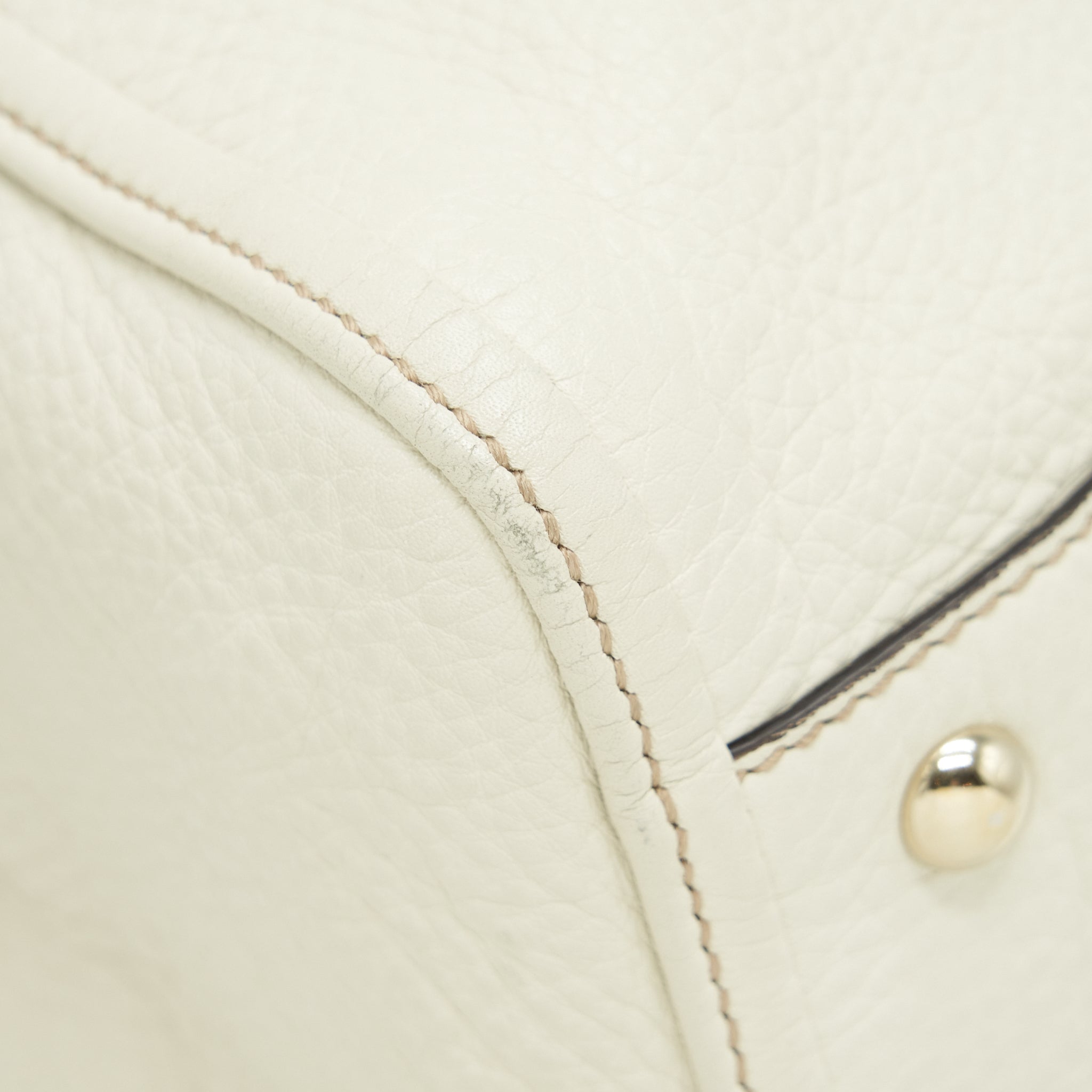 GUCCI GG DISCO TOTE BAG WHITE GHW