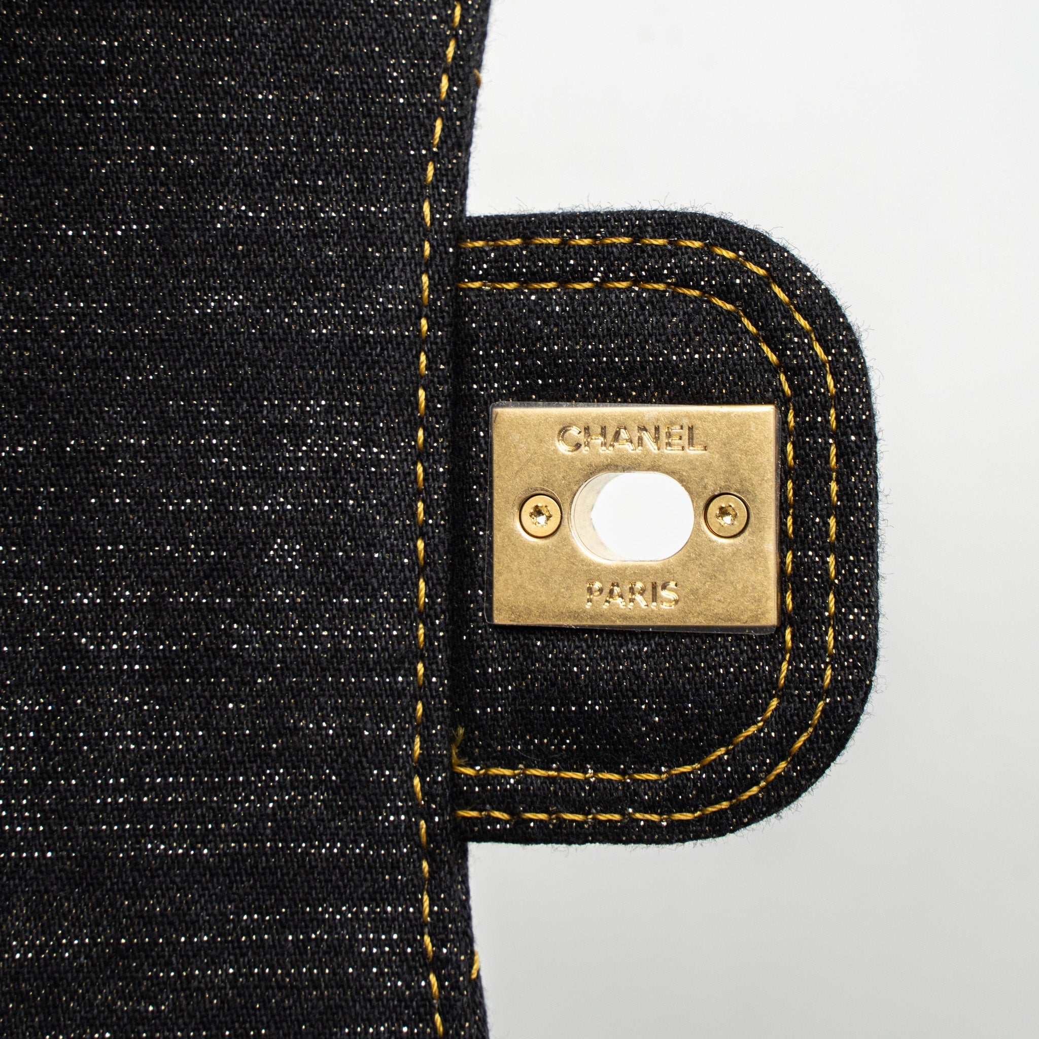 CHANEL 23S FLAP BAG DENIM DARK BLUE BRUSHED GHW (MICROCHIP)