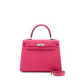 HERMES KELLY 25 EPSOM FRAMBOISE/PRUNE SHW