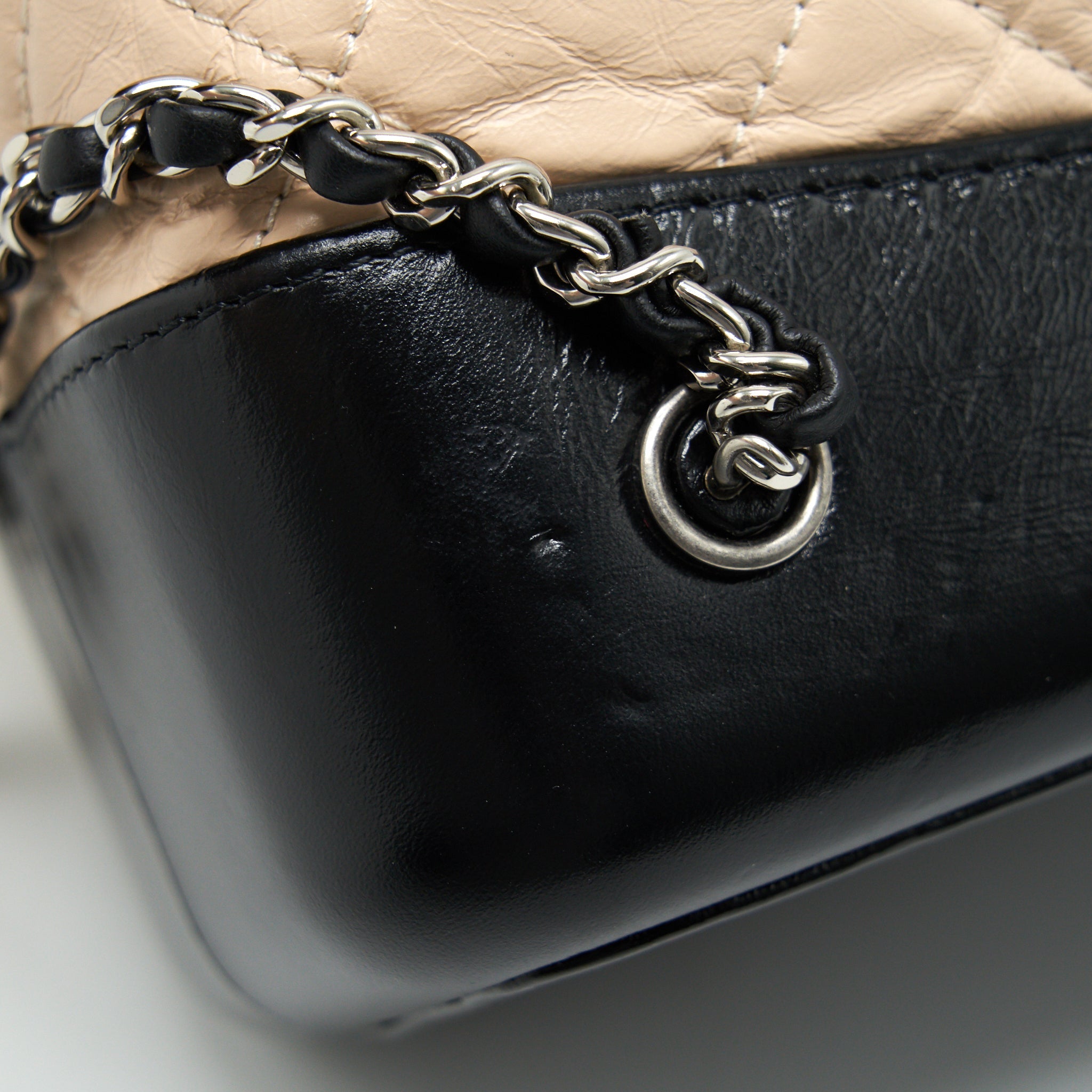 CHANEL GABRIELLE BACKPACK BEIGE/ BLACK DOUBLE COLOUR HARDWARE