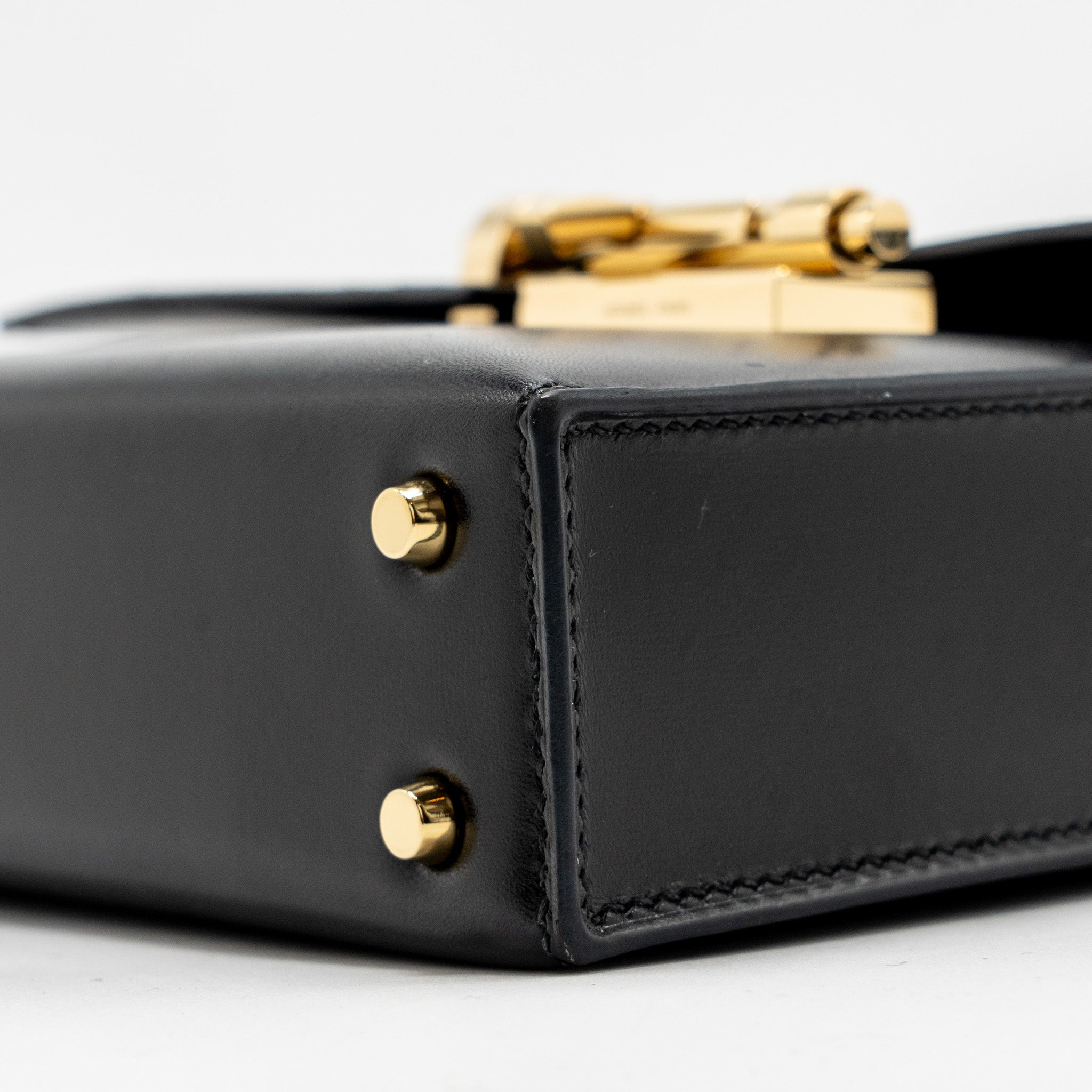 HERMES MINI VERROU BOX BLACK GHW