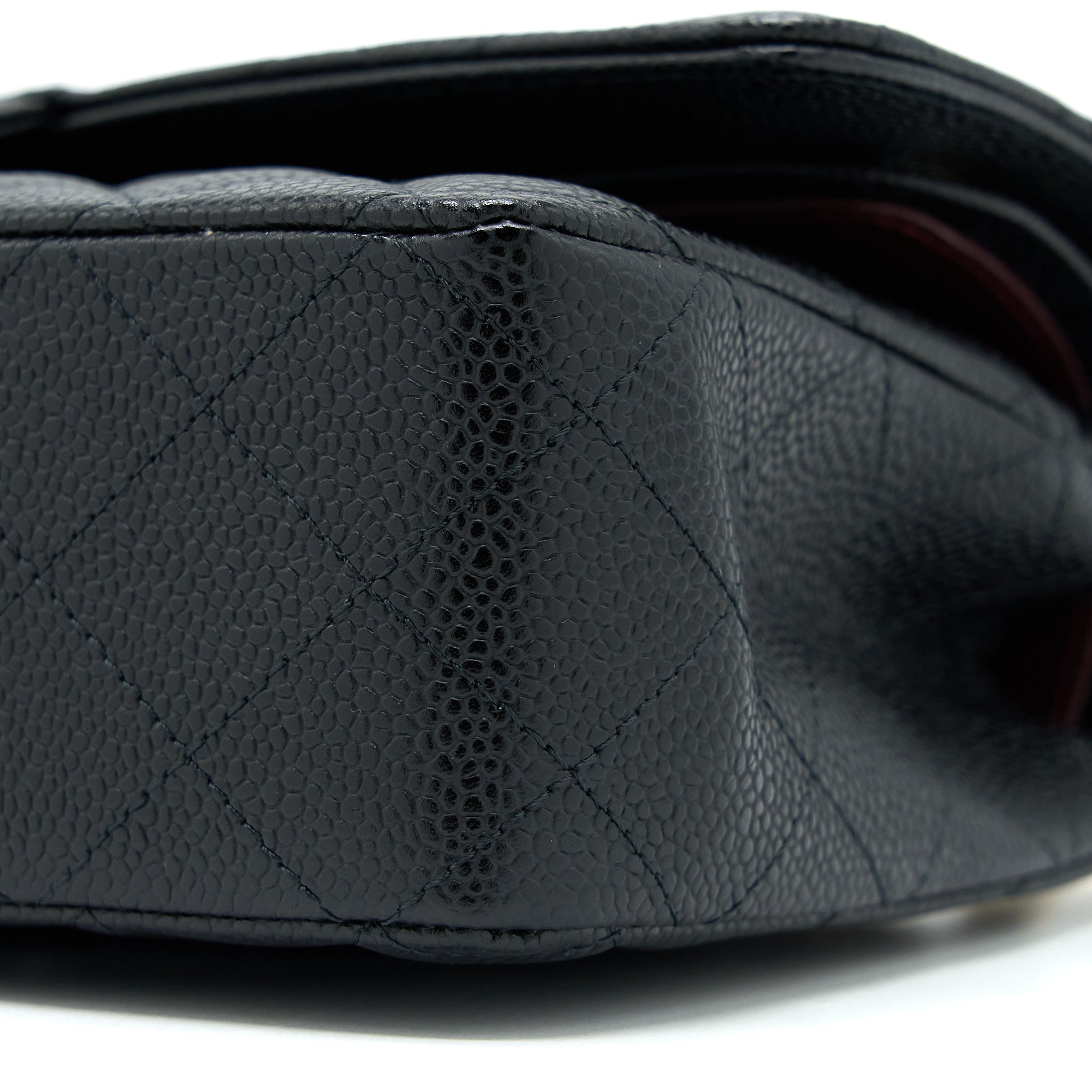 CHANEL MEDIUM CLASSIC DOUBLE FLAP BAG CAVIAR BLACK GHW (MICROCHIP)