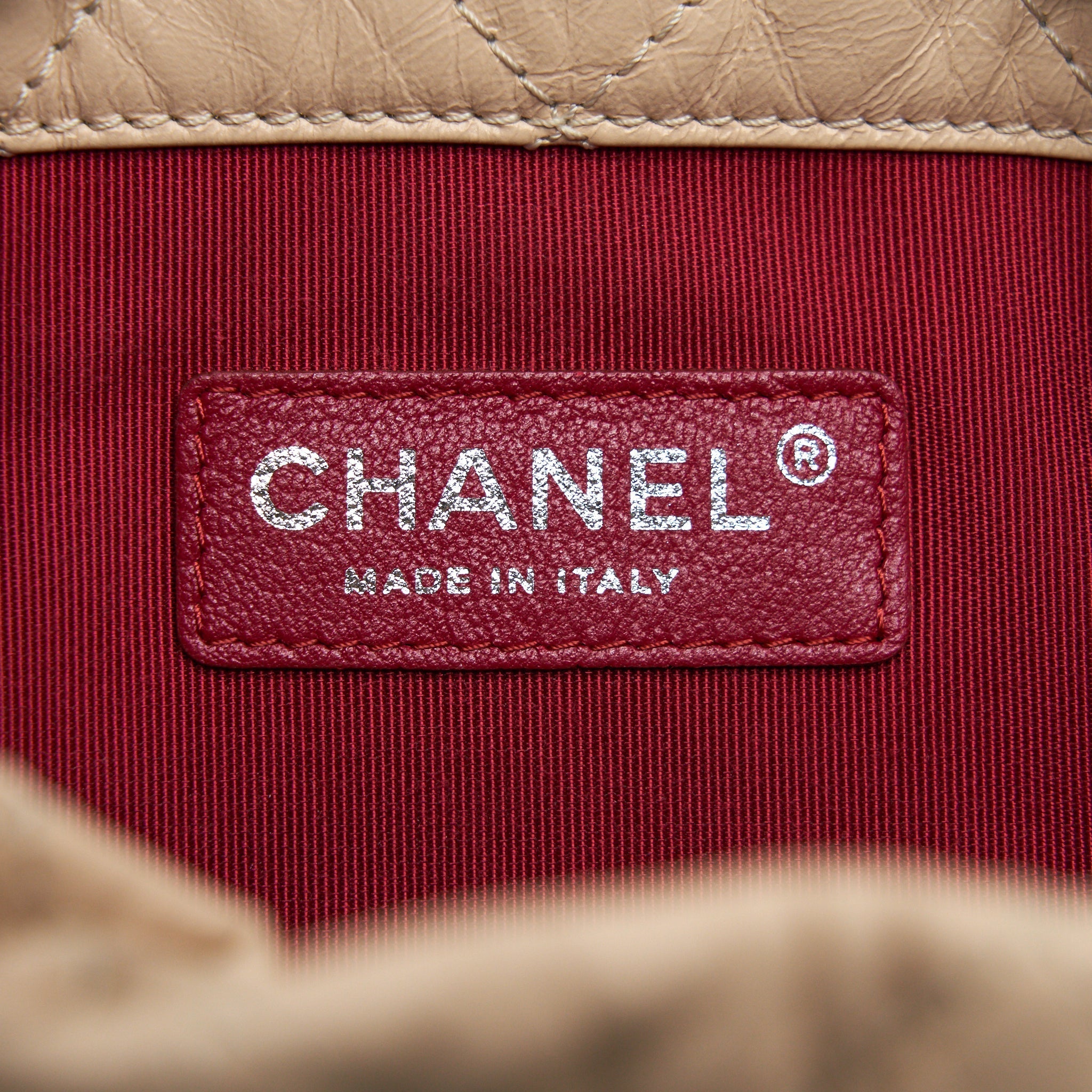 CHANEL GABRIELLE BACKPACK BEIGE/ BLACK DOUBLE COLOUR HARDWARE