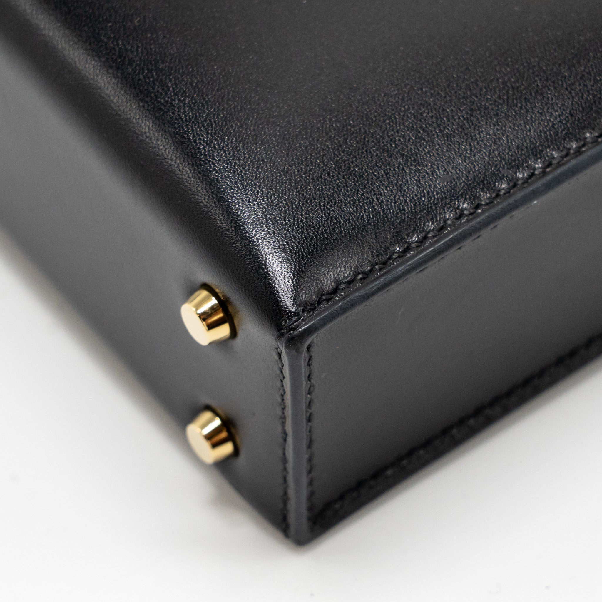 HERMES MINI VERROU BOX BLACK GHW