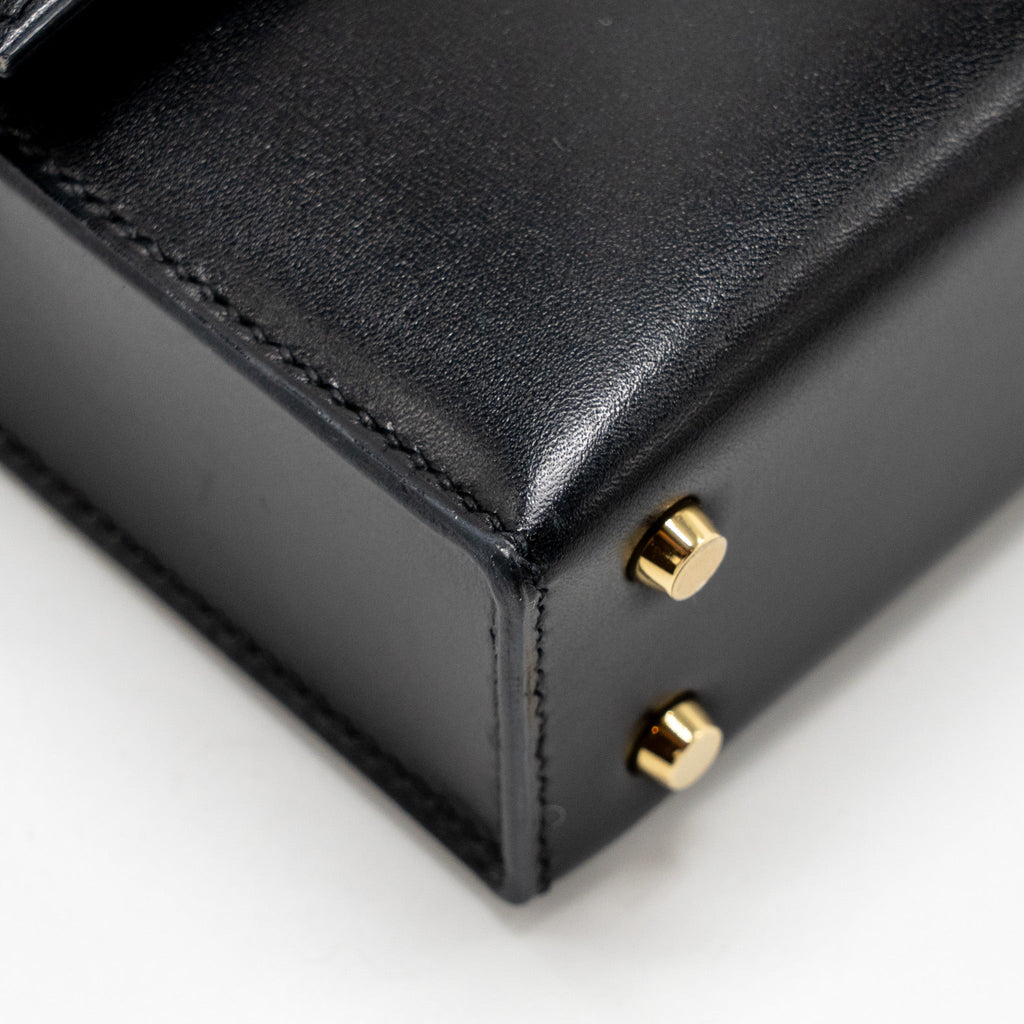 HERMES MINI VERROU BOX BLACK GHW