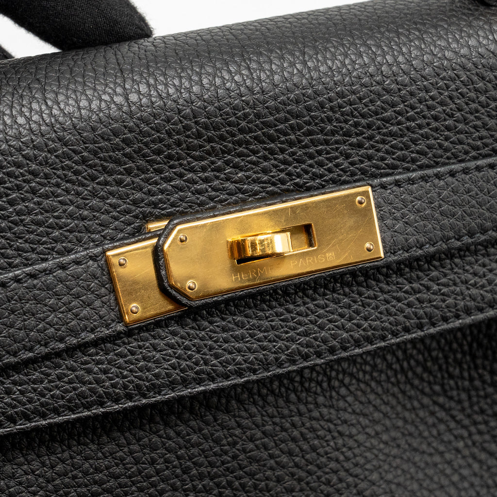 HERMES KELLY 28 TOGO BLACK GHW