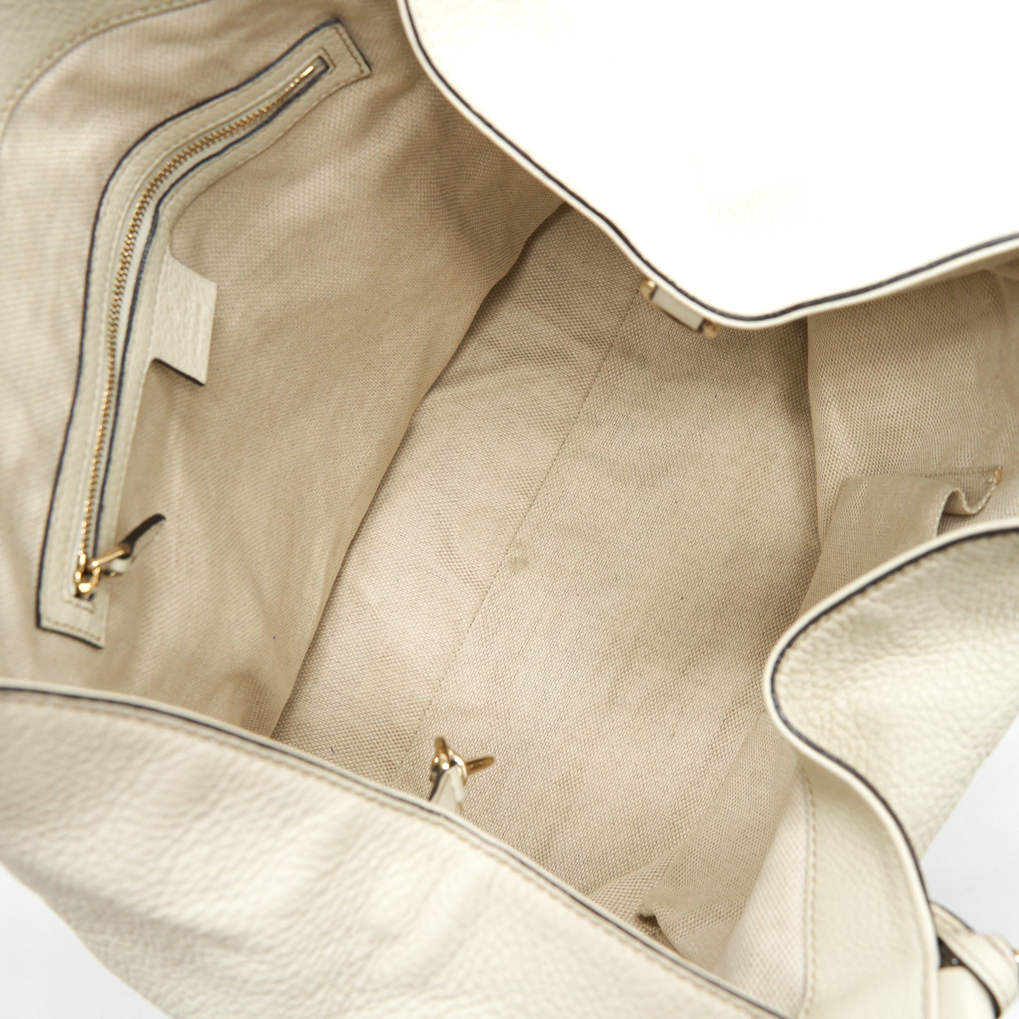 GUCCI GG DISCO TOTE BAG WHITE GHW