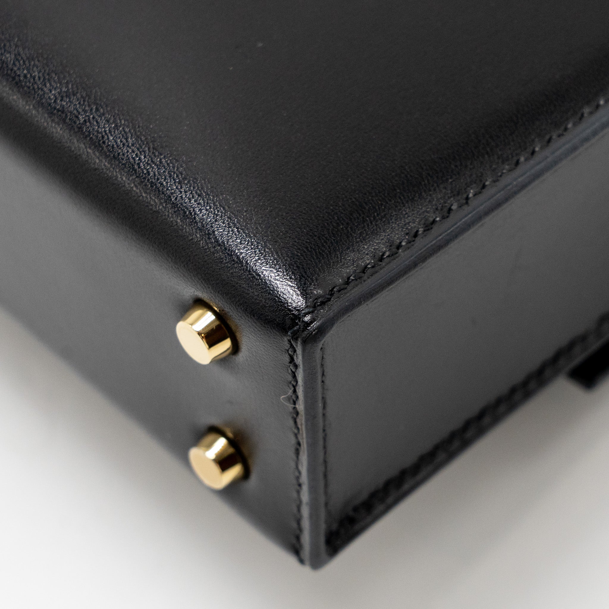 HERMES MINI VERROU BOX BLACK GHW