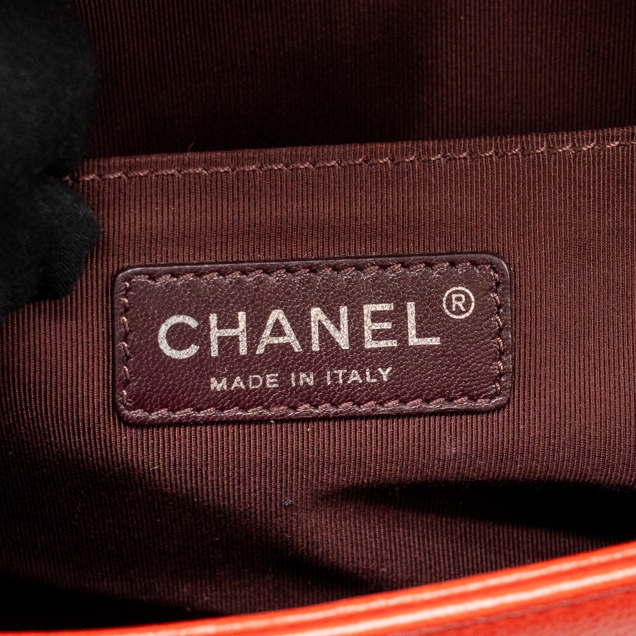 CHANEL QUILTED MEDIUM BOY BAG CALFSKIN RED RUTHENIUM SILVER HARDWARE