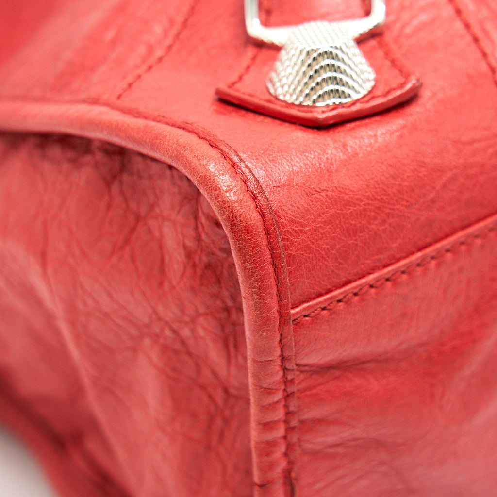 BALENCIAGA GIANT CITY BAG RED SHW
