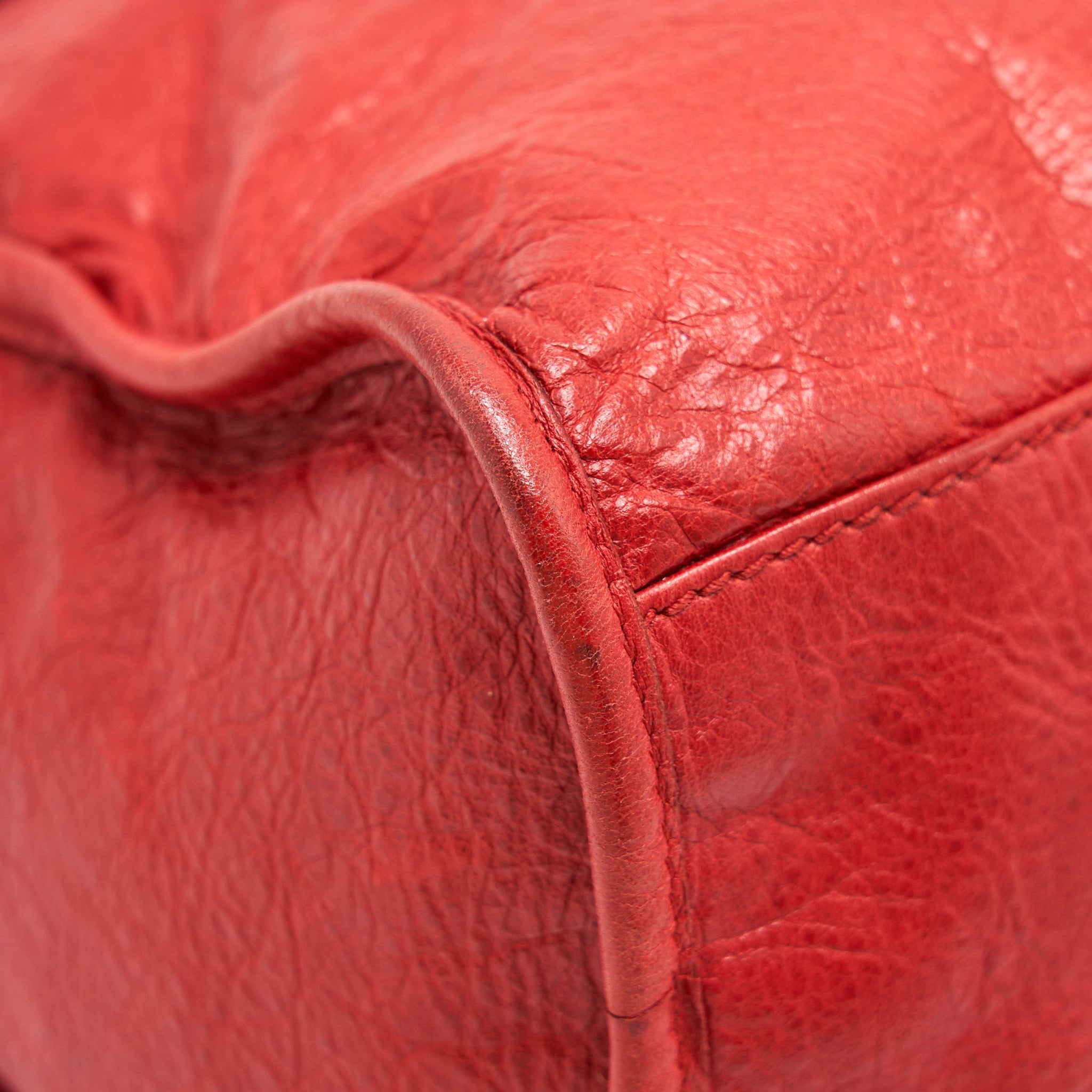BALENCIAGA GIANT CITY BAG RED SHW