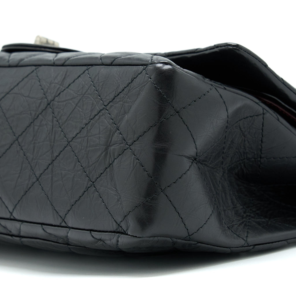 CHANEL 2.55 227 REISSUE CALFSKIN BLACK RUTHENIUM HARDWARE