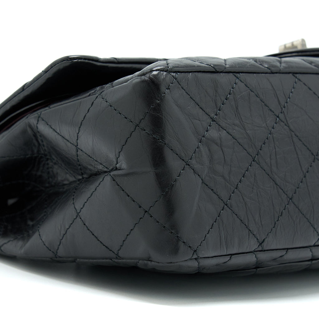 CHANEL 2.55 227 REISSUE CALFSKIN BLACK RUTHENIUM HARDWARE