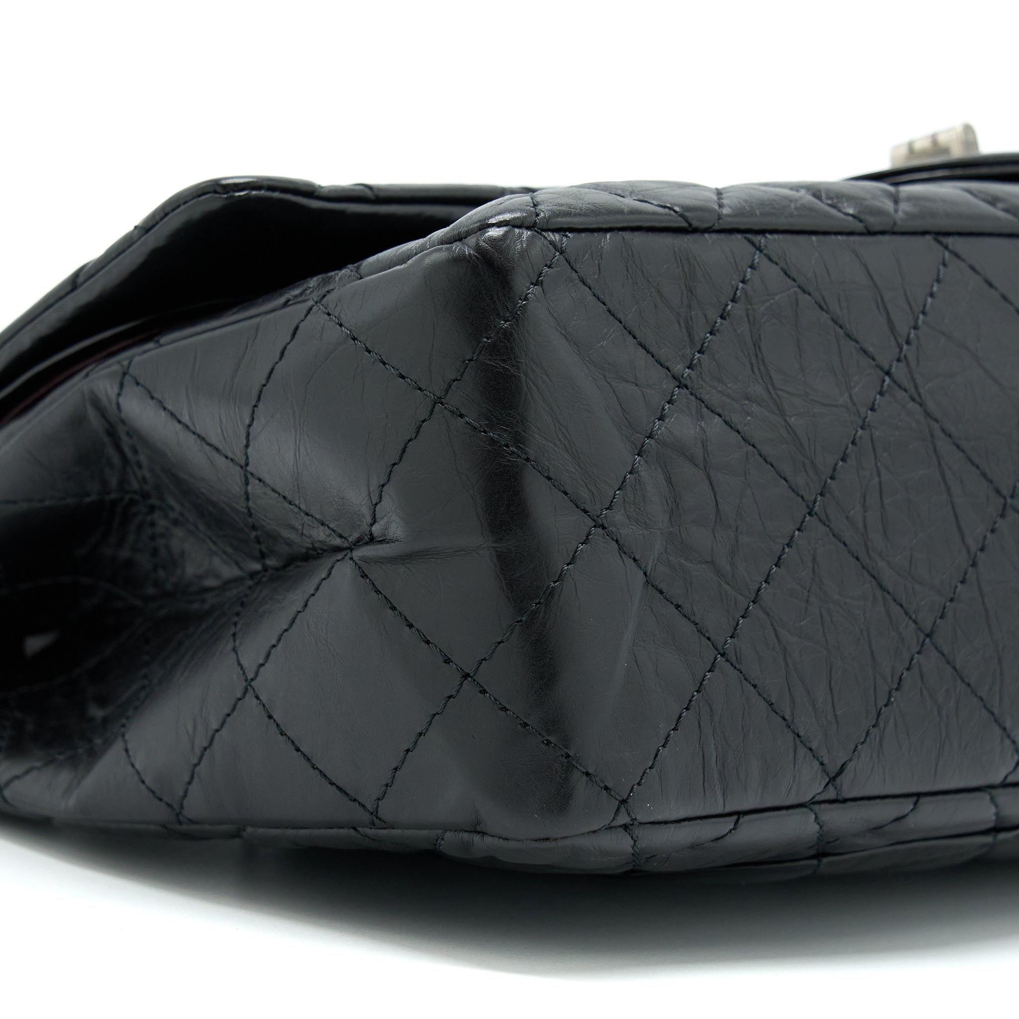 CHANEL 2.55 227 REISSUE CALFSKIN BLACK RUTHENIUM HARDWARE
