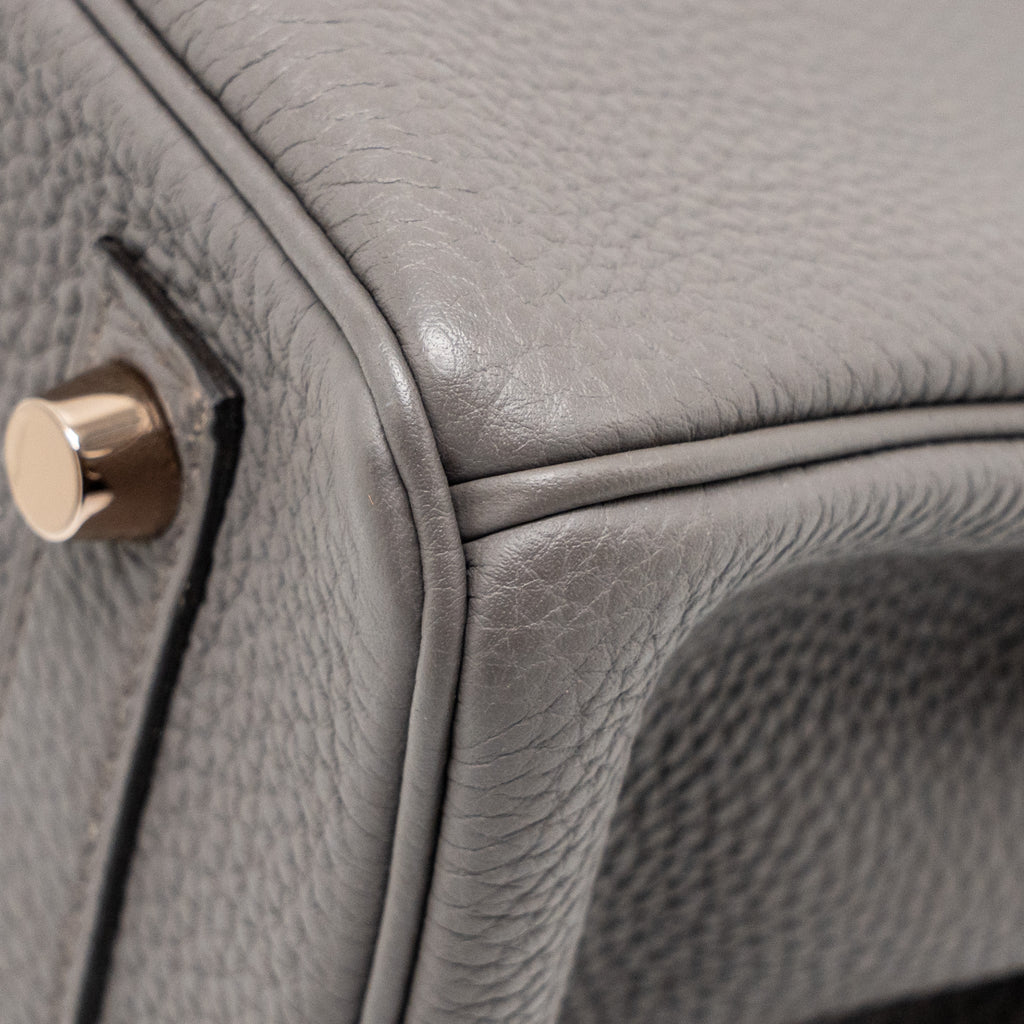 HERMES BIRKIN 25 TOGO GRIS ETAIN RGHW