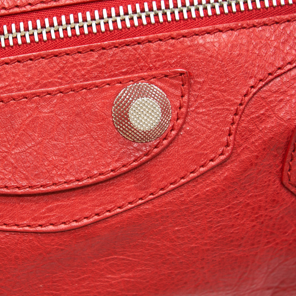 BALENCIAGA GIANT CITY BAG RED SHW