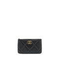 CHANEL 19 SMALL POUCH GOATSKIN BLACK GHW