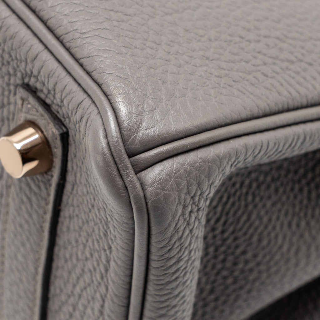HERMES BIRKIN 25 TOGO GRIS ETAIN RGHW