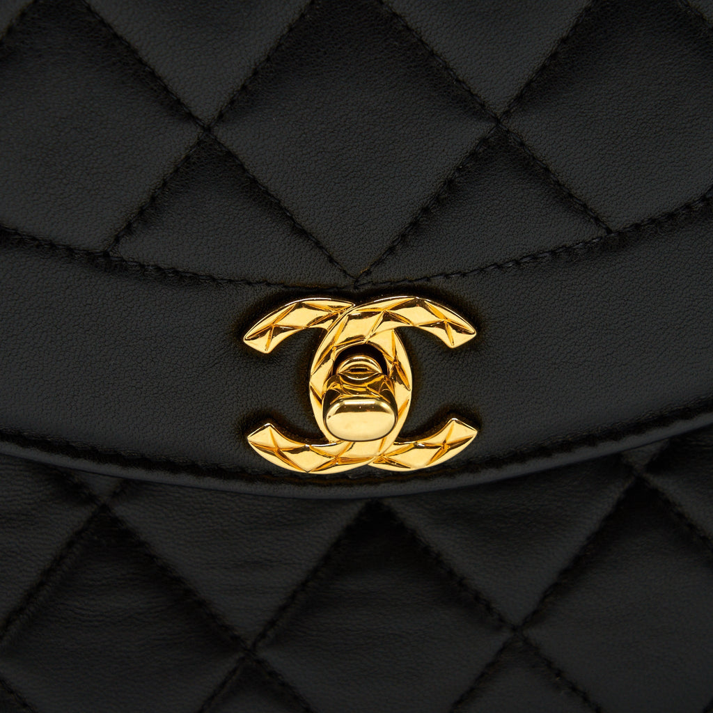 CHANEL VINTAGE CAMERA BAG LAMBSKIN BLACK GHW