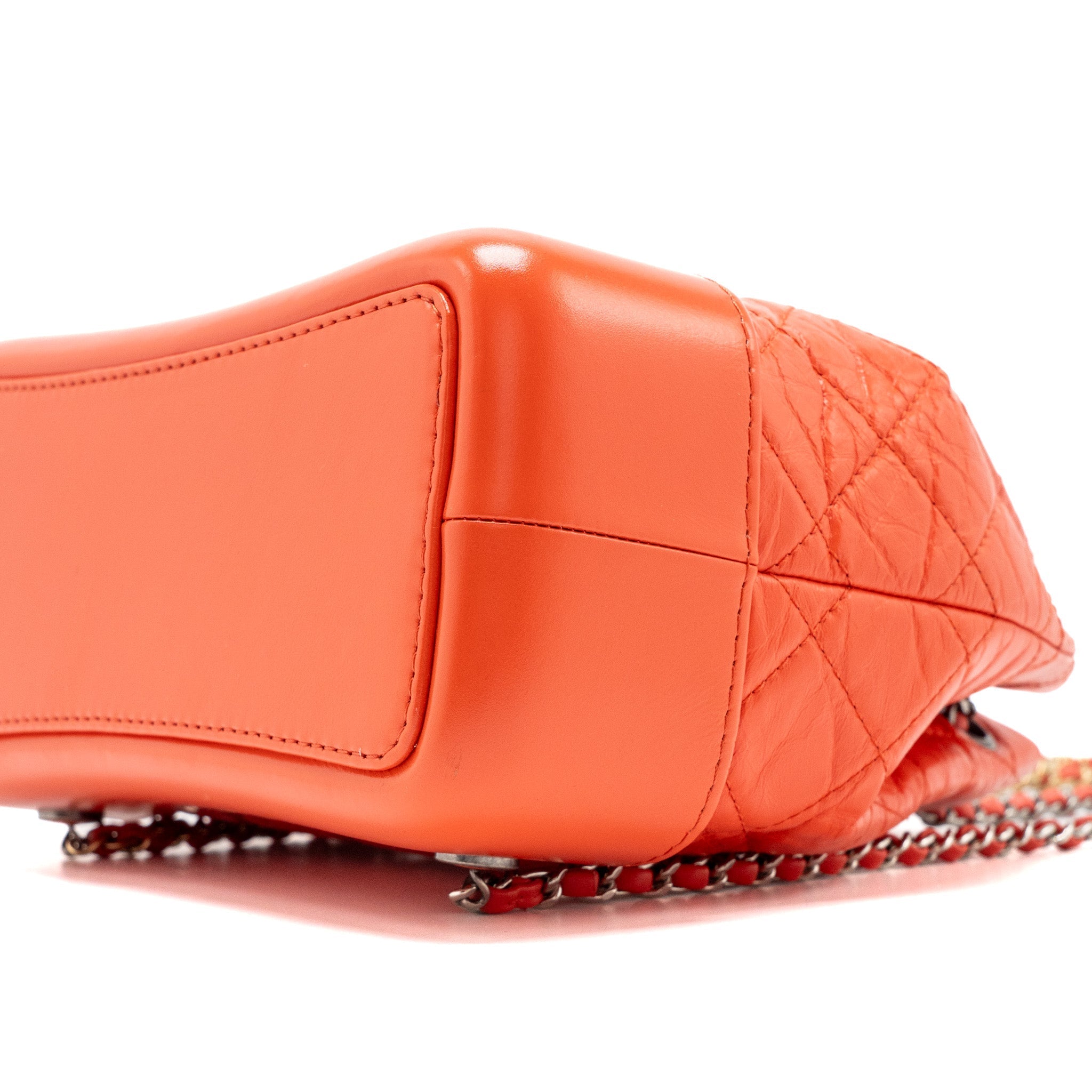 CHANEL SMALL GABRIELLE BACKPACK AGED CALFSKIN RED MULTICOLOUR HARDWARE