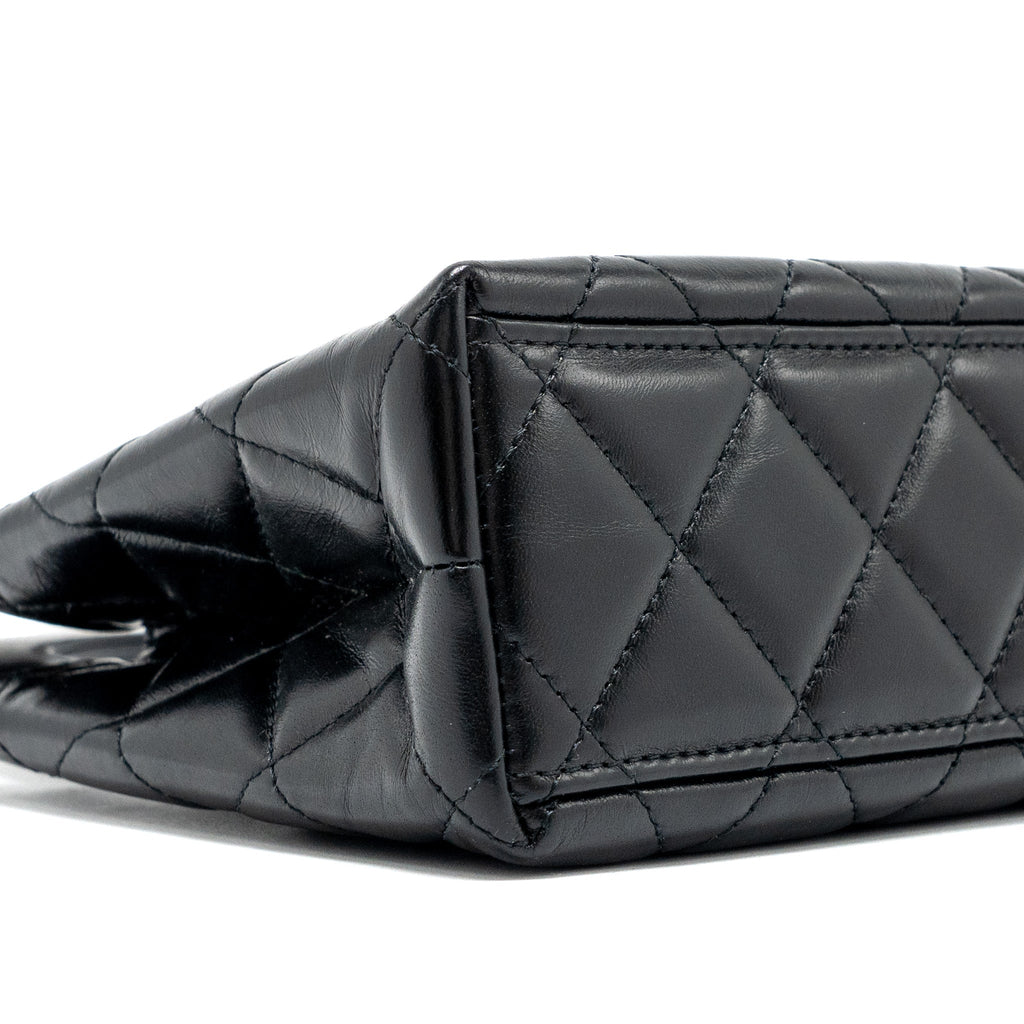 CHANEL 23K MINI SHOPPING TOTE CALFSKIN BLACK GHW(MICROCHIP)