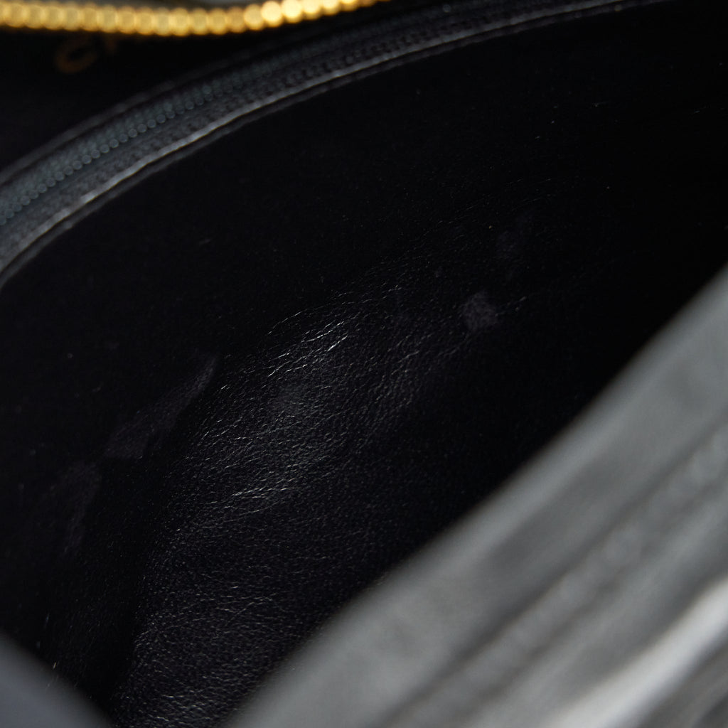 CHANEL VINTAGE CAMERA BAG LAMBSKIN BLACK GHW