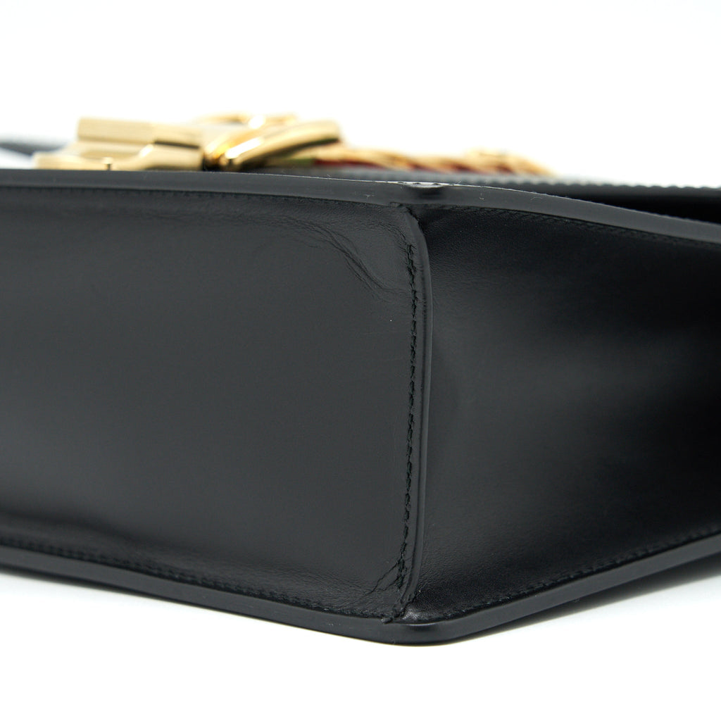 GUCCI SMALL SYLVIE SHOULDER BAG BLACK