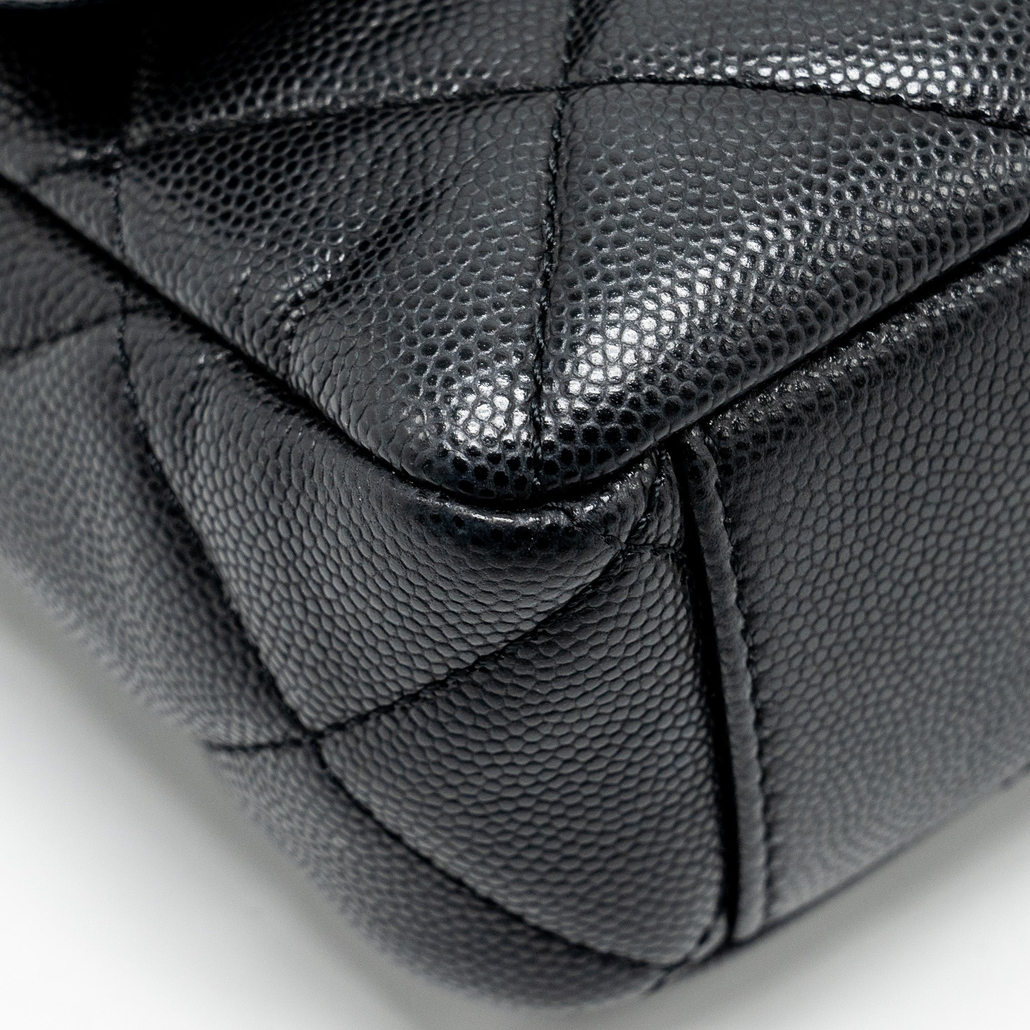 CHANEL TWIST YOUR BUTTON QUILTED FLAP BAG CAVIAR BLACK GHW (MICROCHIP)