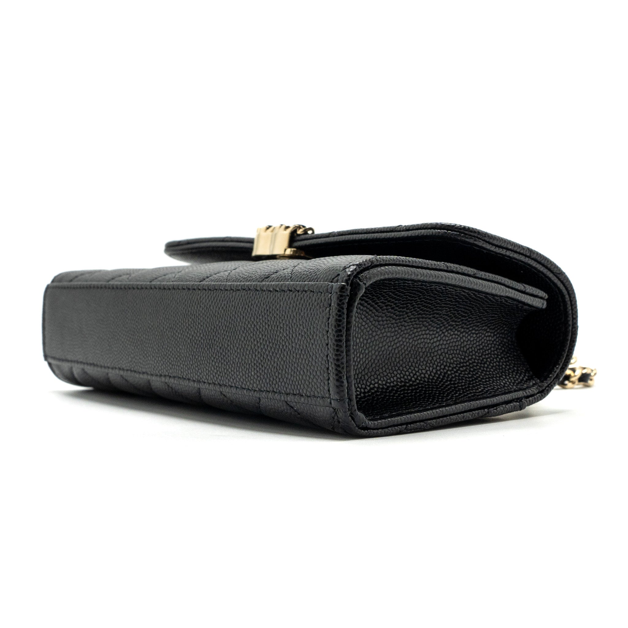 CHANEL 23P TOP HANDLE MINI FLAP BAG WITH CHAIN CAVIAR BLACK LGHW (MICROCHIP)
