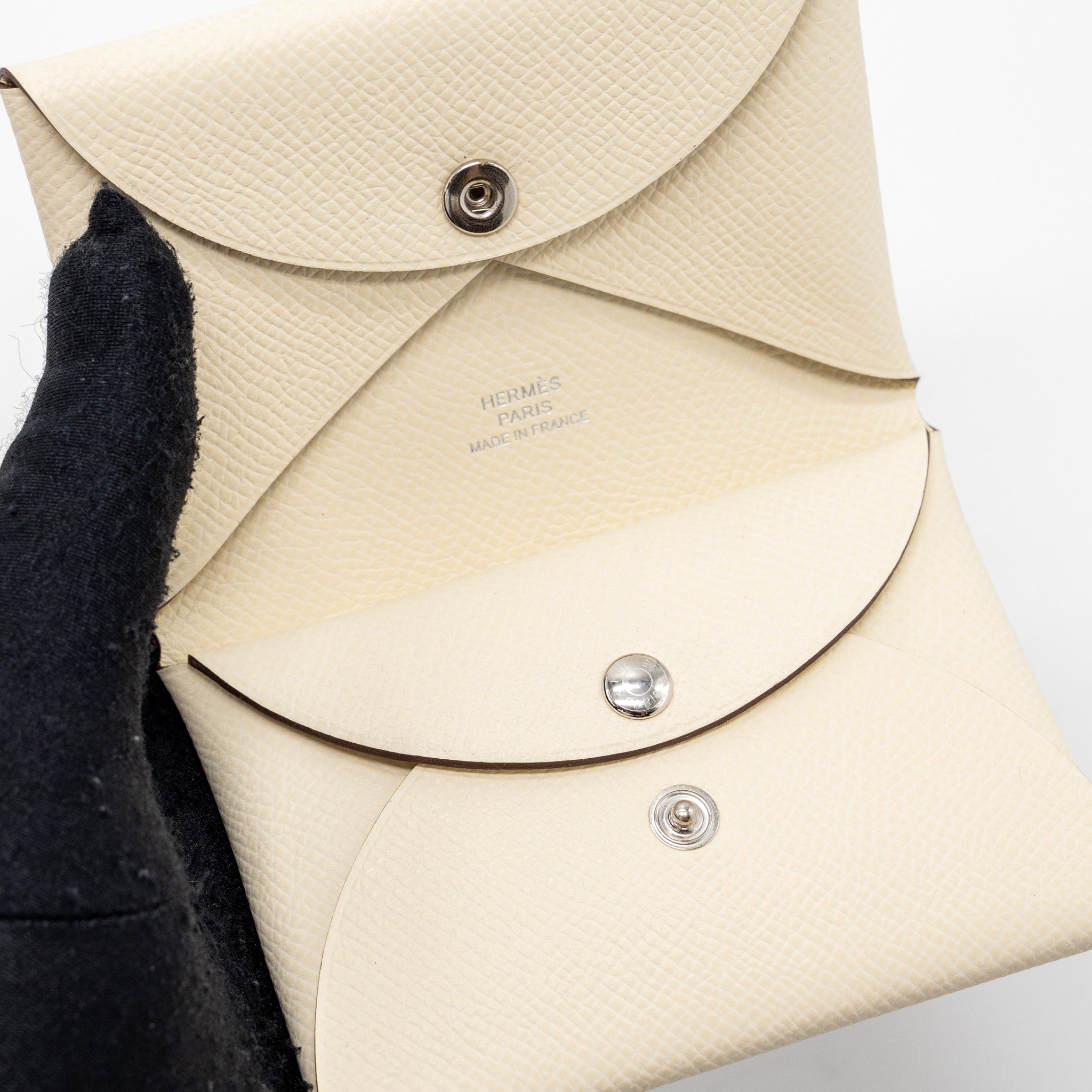HERMES CALVI DUO CARD HOLDER EPSOM NATA SHW