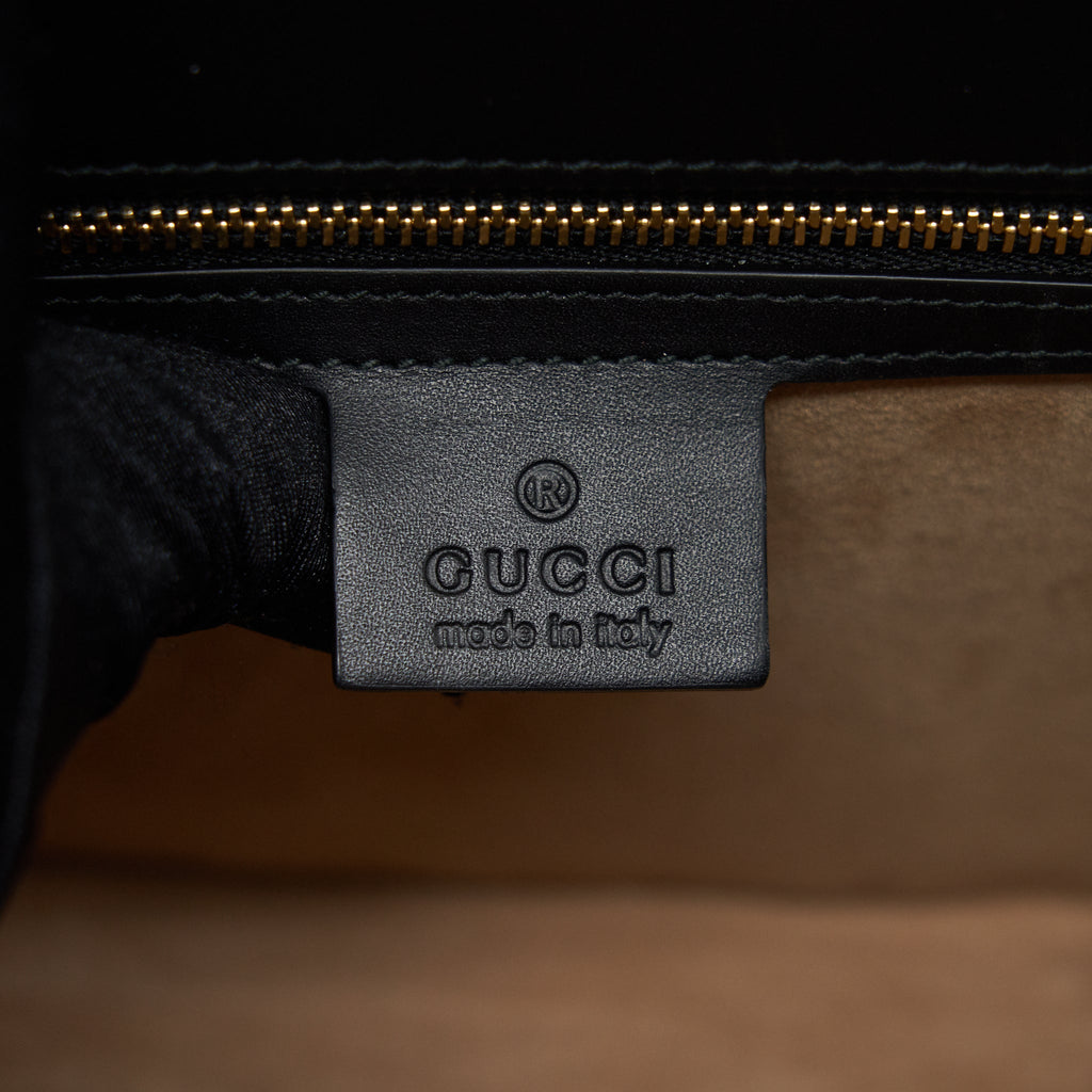 GUCCI SMALL SYLVIE SHOULDER BAG BLACK