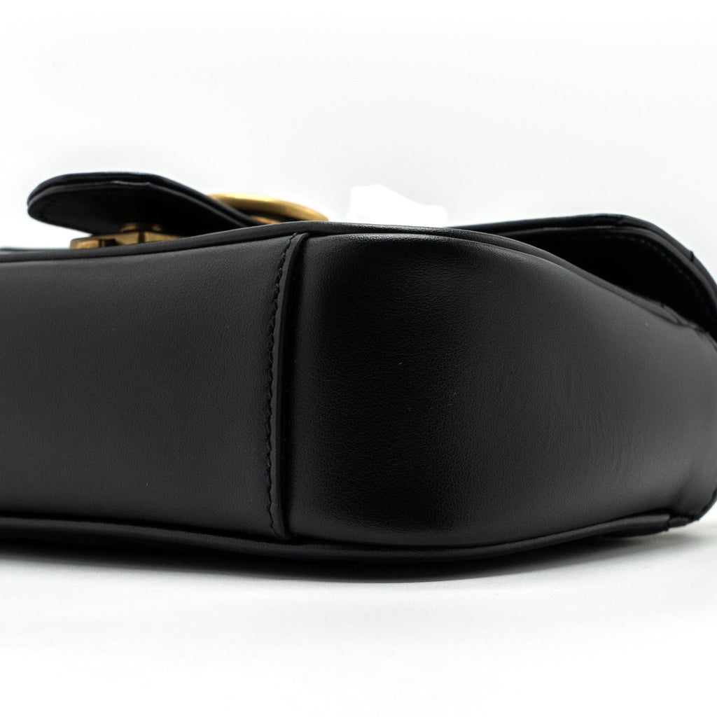 GUCCI MINI MARMONT CALFSKIN BLACK GHW