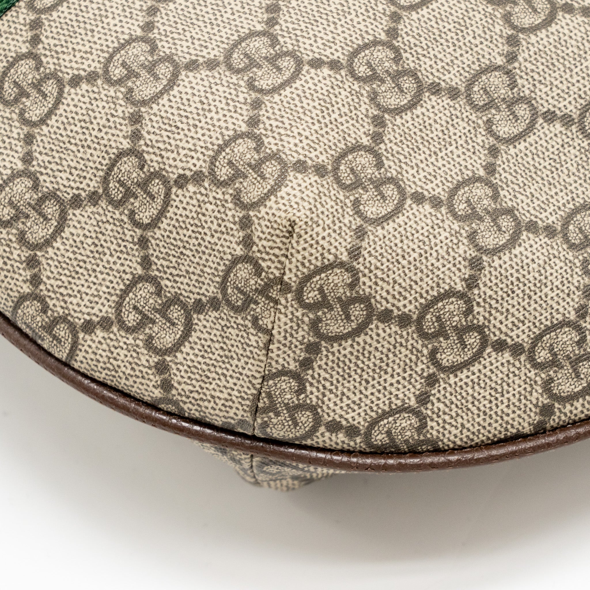GUCCI SMALL OPHIDIA HALF MOON CROSSBODY HOBO BAG GG SUPREME CANVAS GHW