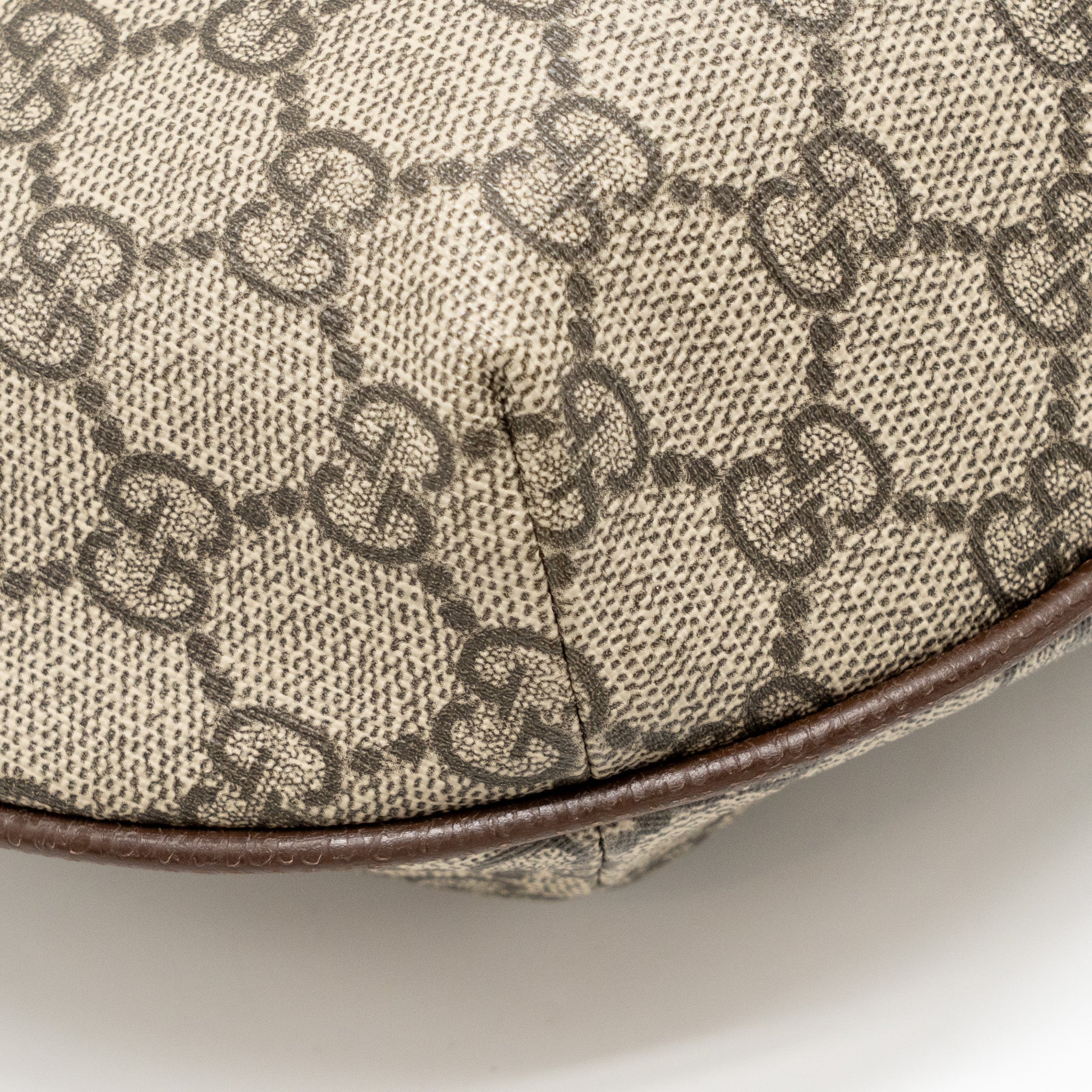 GUCCI SMALL OPHIDIA HALF MOON CROSSBODY HOBO BAG GG SUPREME CANVAS GHW