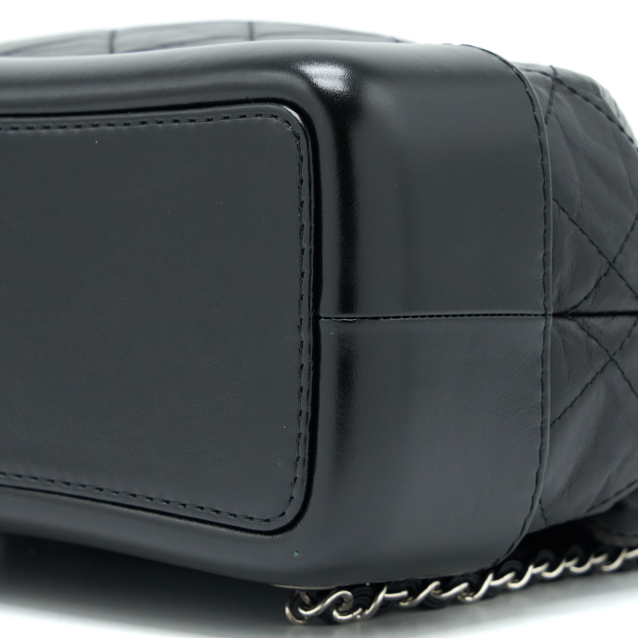 CHANEL SMALL GABRIELLE BACKPACK AGED CALFSKIN BLACK MULTICOLOUR HARDWARE