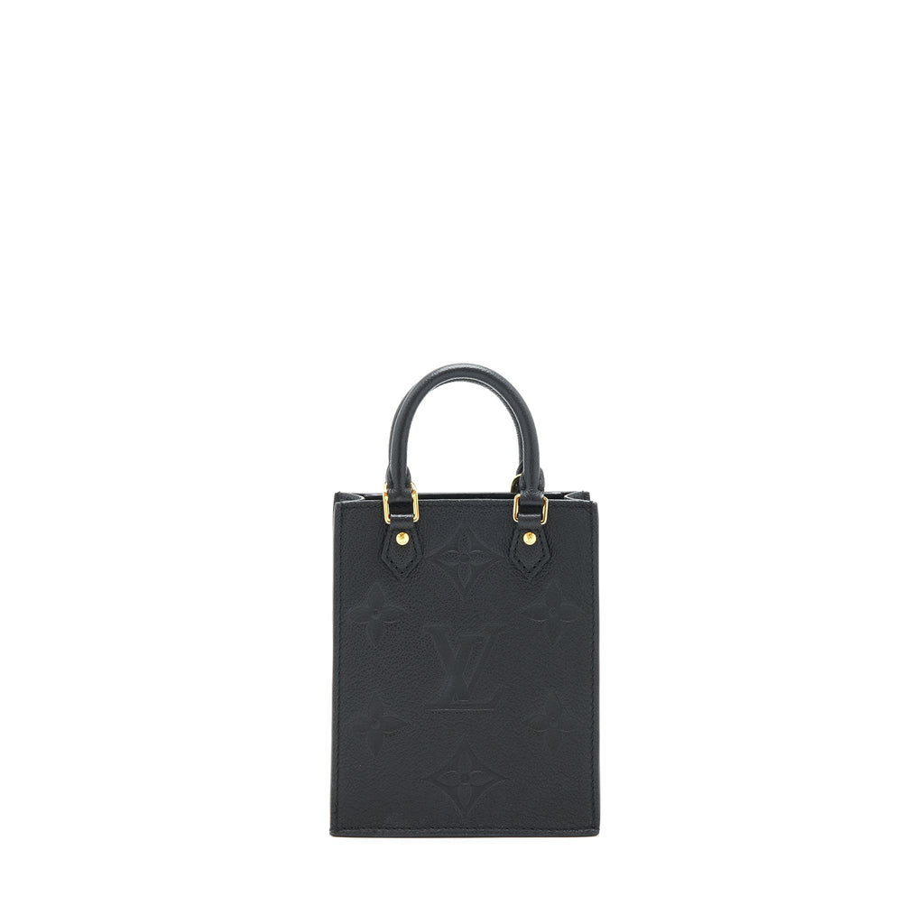 LOUIS VUITTON PETIT SAC PLAT MONOGRAM EMPREINTE BLACK