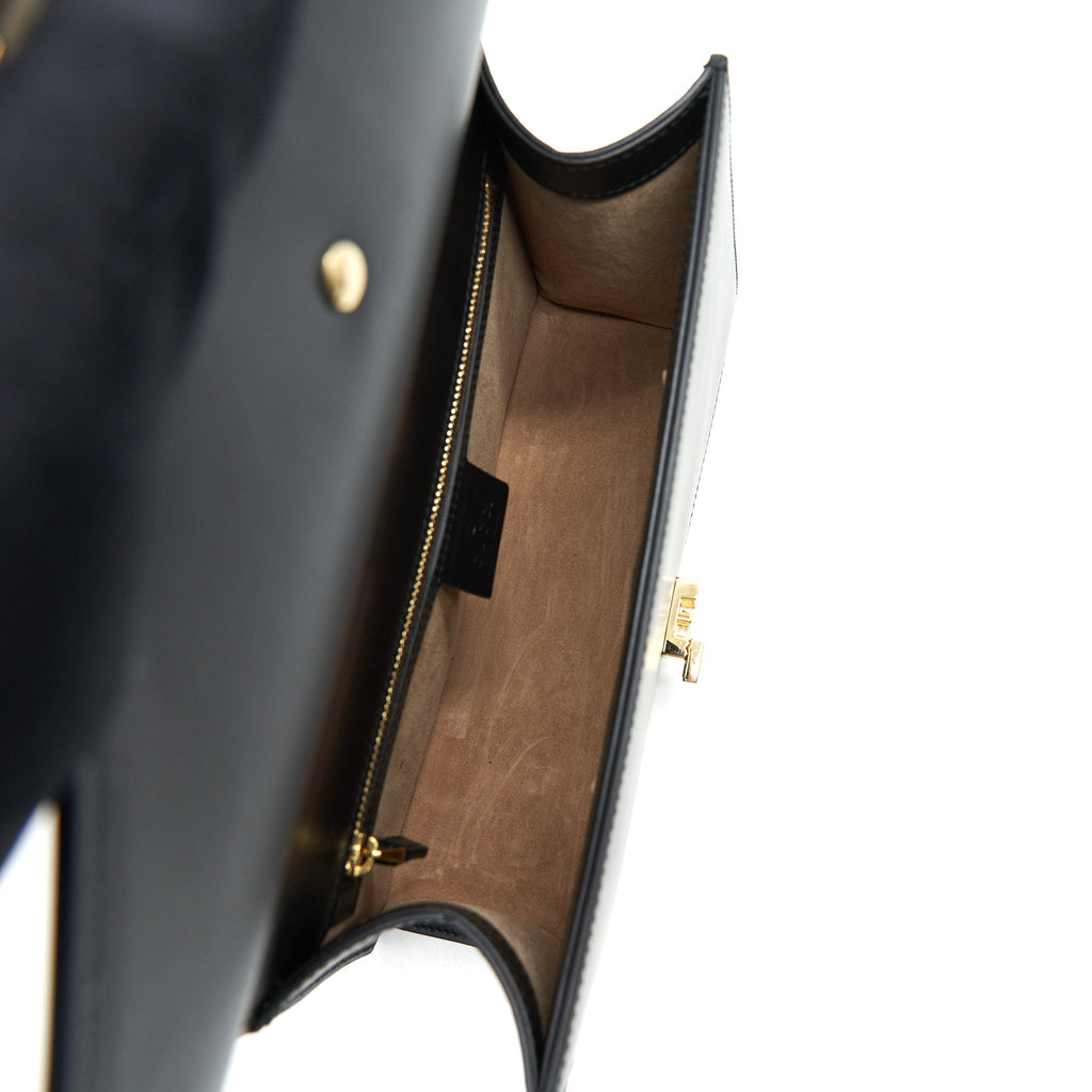 GUCCI SMALL SYLVIE SHOULDER BAG BLACK