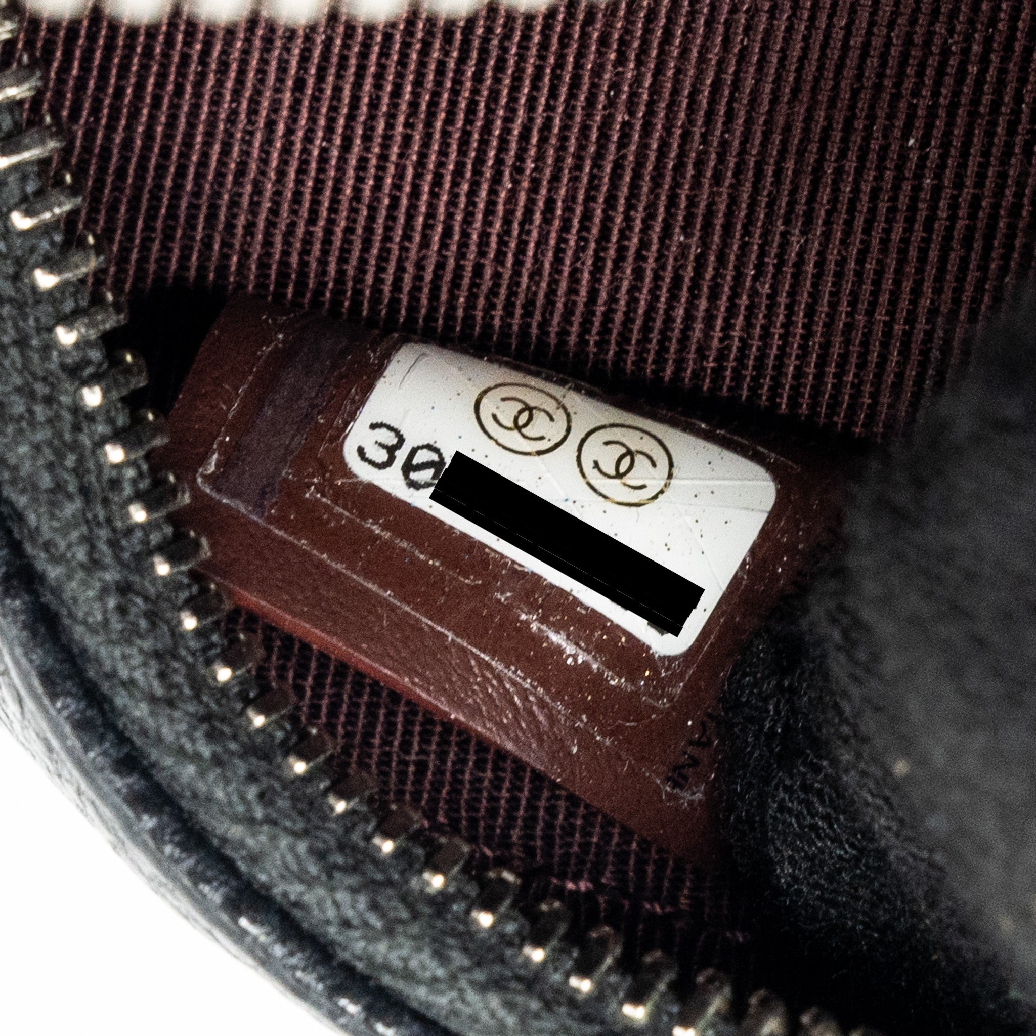 CHANEL ROUND SIP CLUTCH WITH CHAIN CAVIAR BLACK SHW