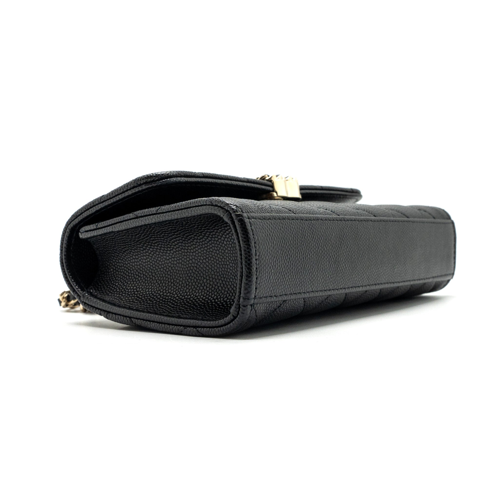 CHANEL 23P TOP HANDLE MINI FLAP BAG CAVIAR BLACK LGHW (MICROCHIP)