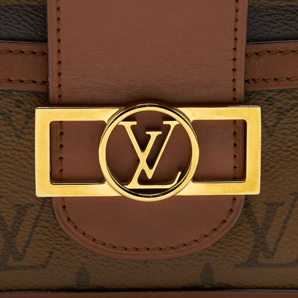 LOUIS VUITTON DAUPHINE FLAP BAG REVERSE MONOGRAM