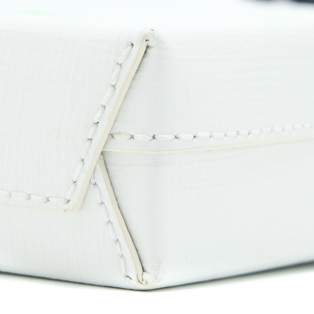 BALENCIAGA MINI SHOPPING PHONE POUCH CALFSKIN WHITE/MULTICOLOUR SHW