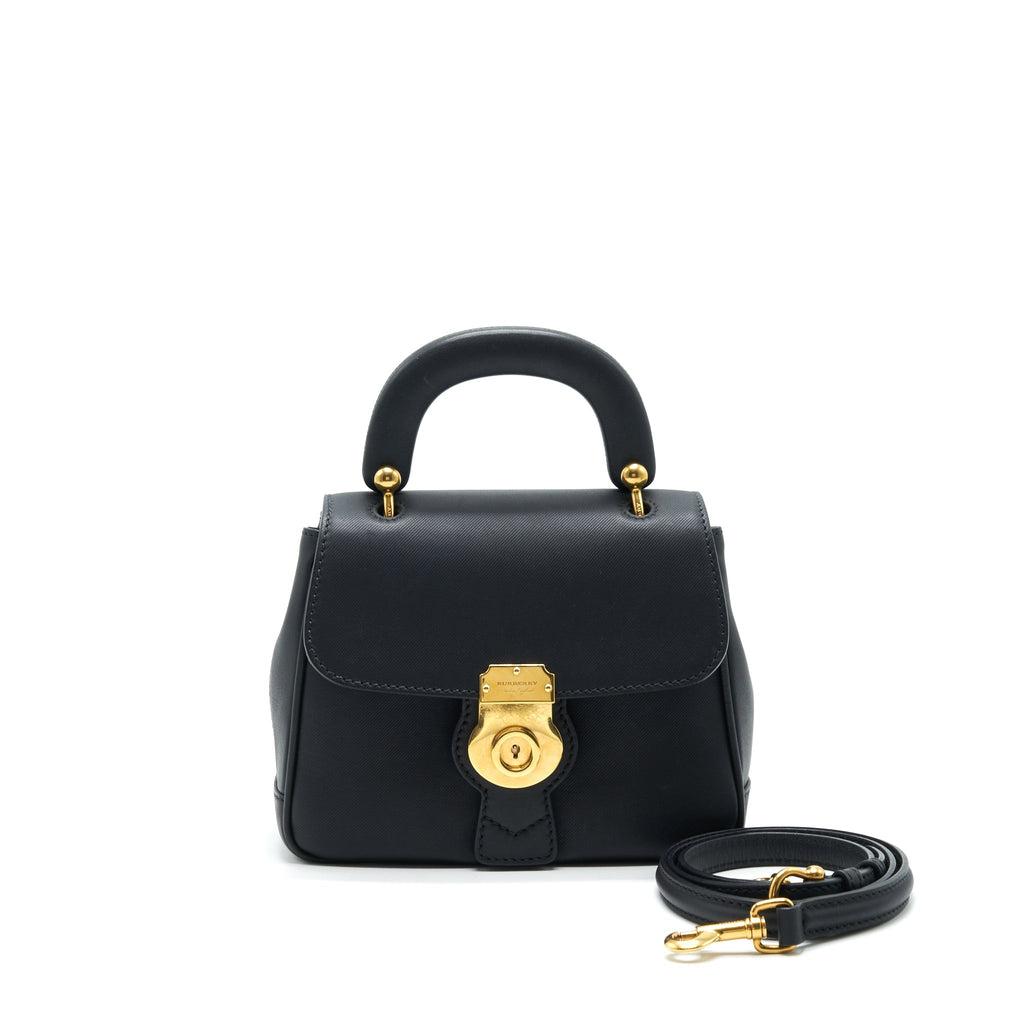 BURBERRY SMALL DK88 TOP HANDLE BAG BLACK