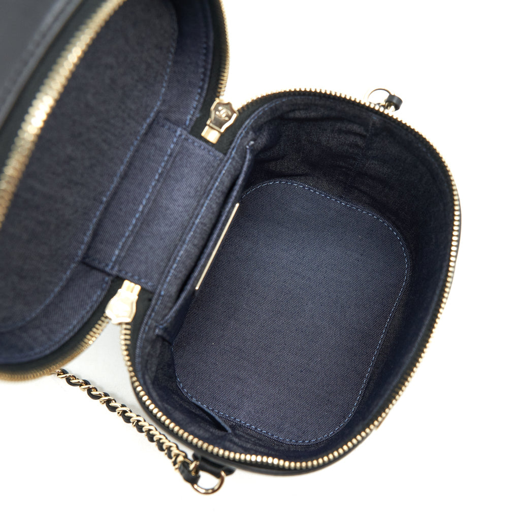 CHANEL VANITY CASE LAMBSKIN BLACK LGHW