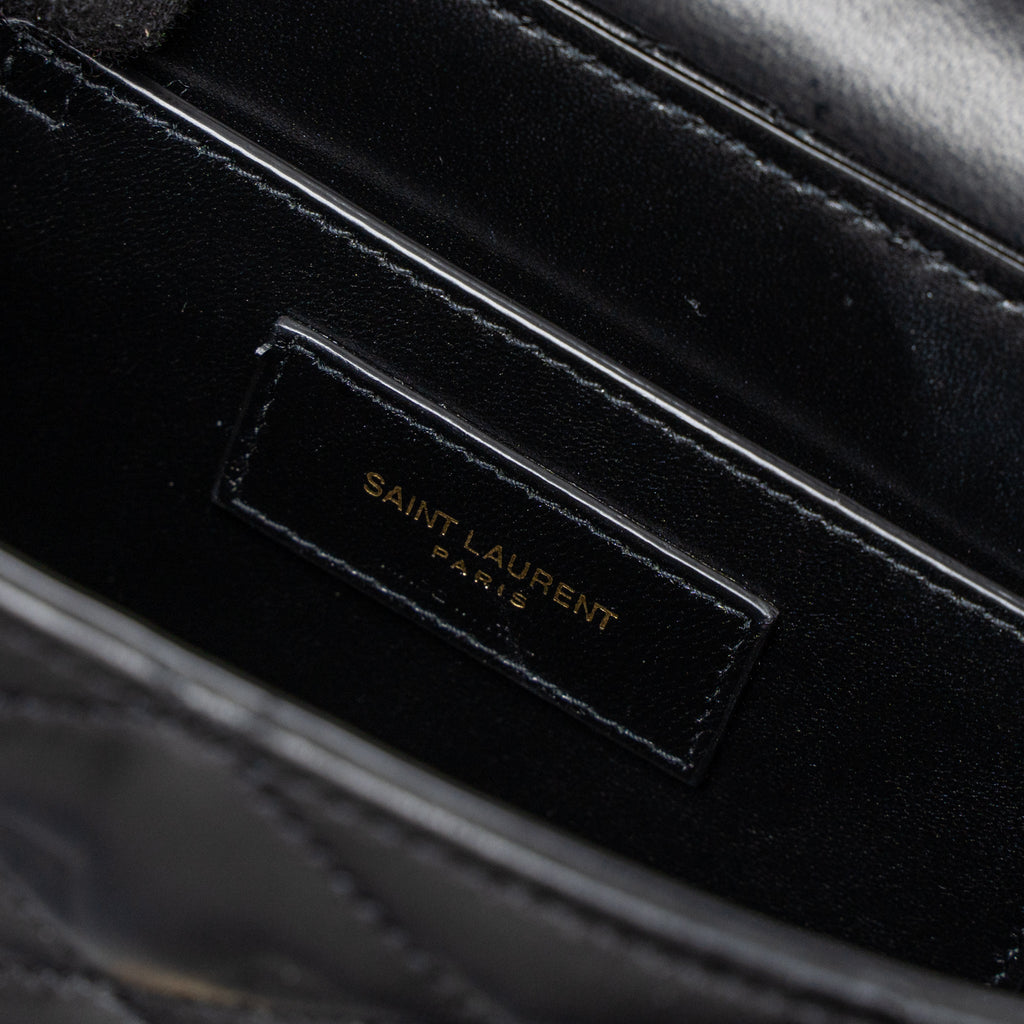 SAINT LAURENT JUNE BOX BAG LAMBSKIN BLACK GHW