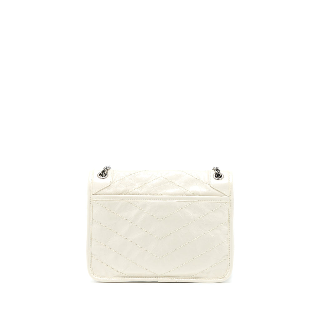 SAINT LAURENT/ YSL NIKI BABY CHAIN BAG IN CRINKLED VINTAGE LEATHER